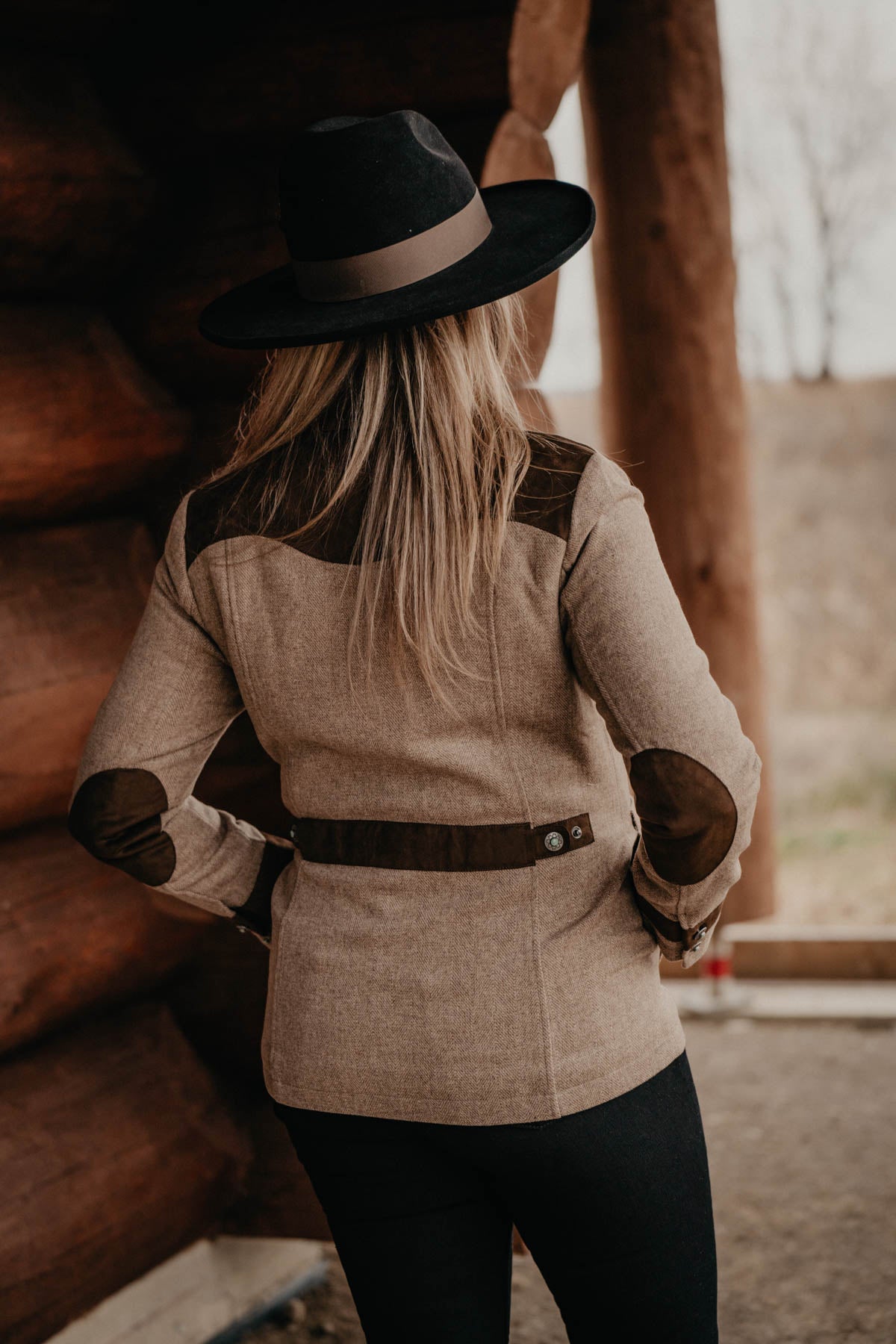 'Keene' Tan Wool Blazer Jacket by Madison Creek (XS ONLY)