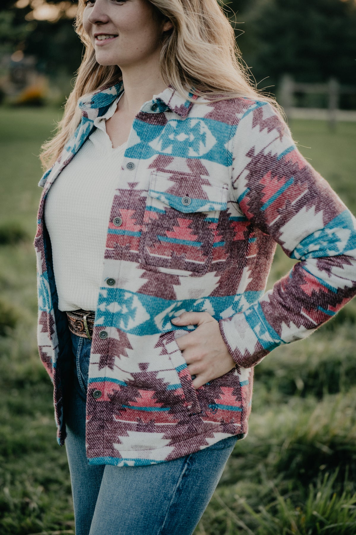 'Baja' Aztec Jacquard Shacket by Ariat (XS- XXL)