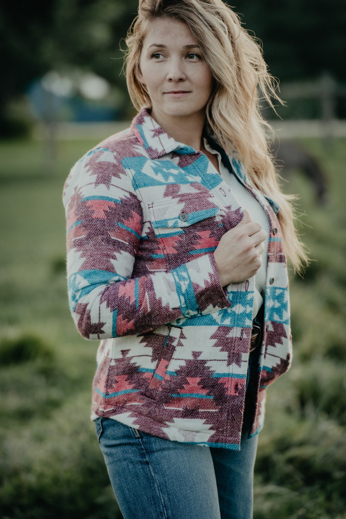 'Baja' Aztec Jacquard Shacket by Ariat (XS- XXL)