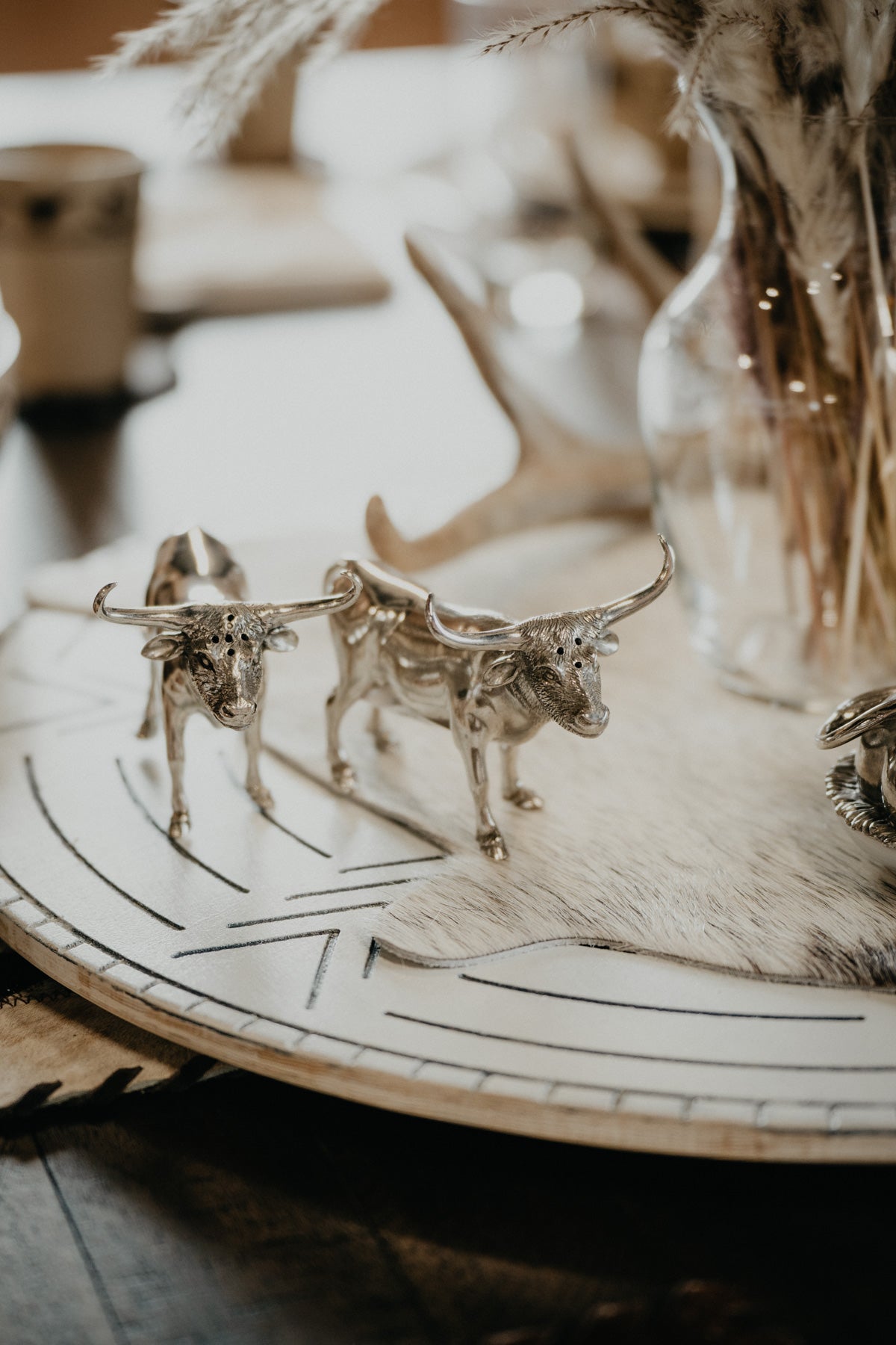 Longhorn Pewter Salt & Pepper Set