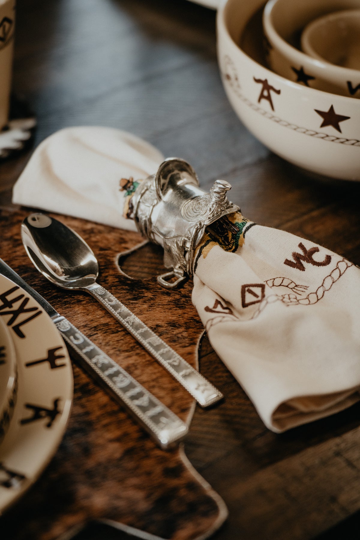 Saddle Pewter Napkin Ring