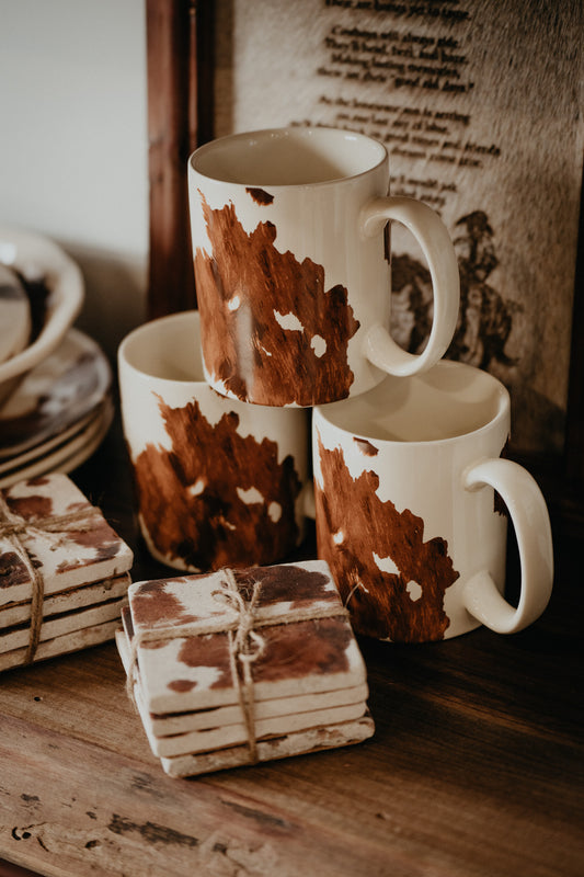 Cowprint Oversized Ceramic Mugs
