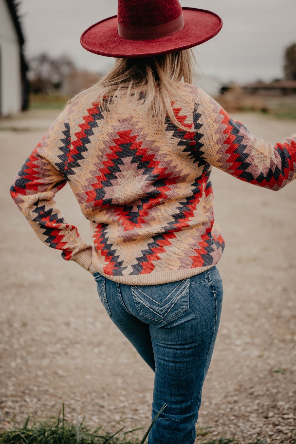 'Daphne' Geometric Knit Sweater (S - XXL)