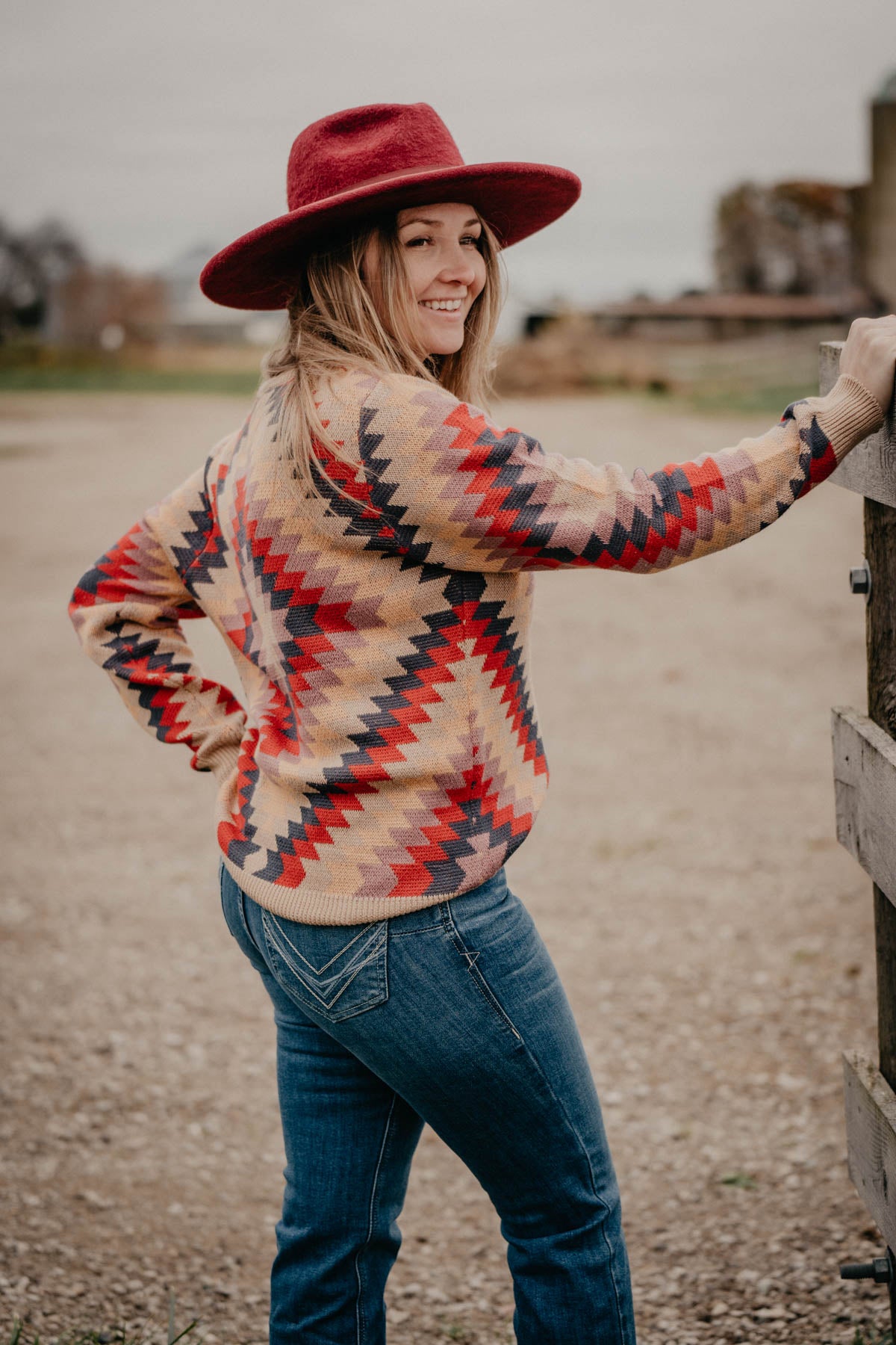 'Daphne' Geometric Knit Sweater (S - XXL)