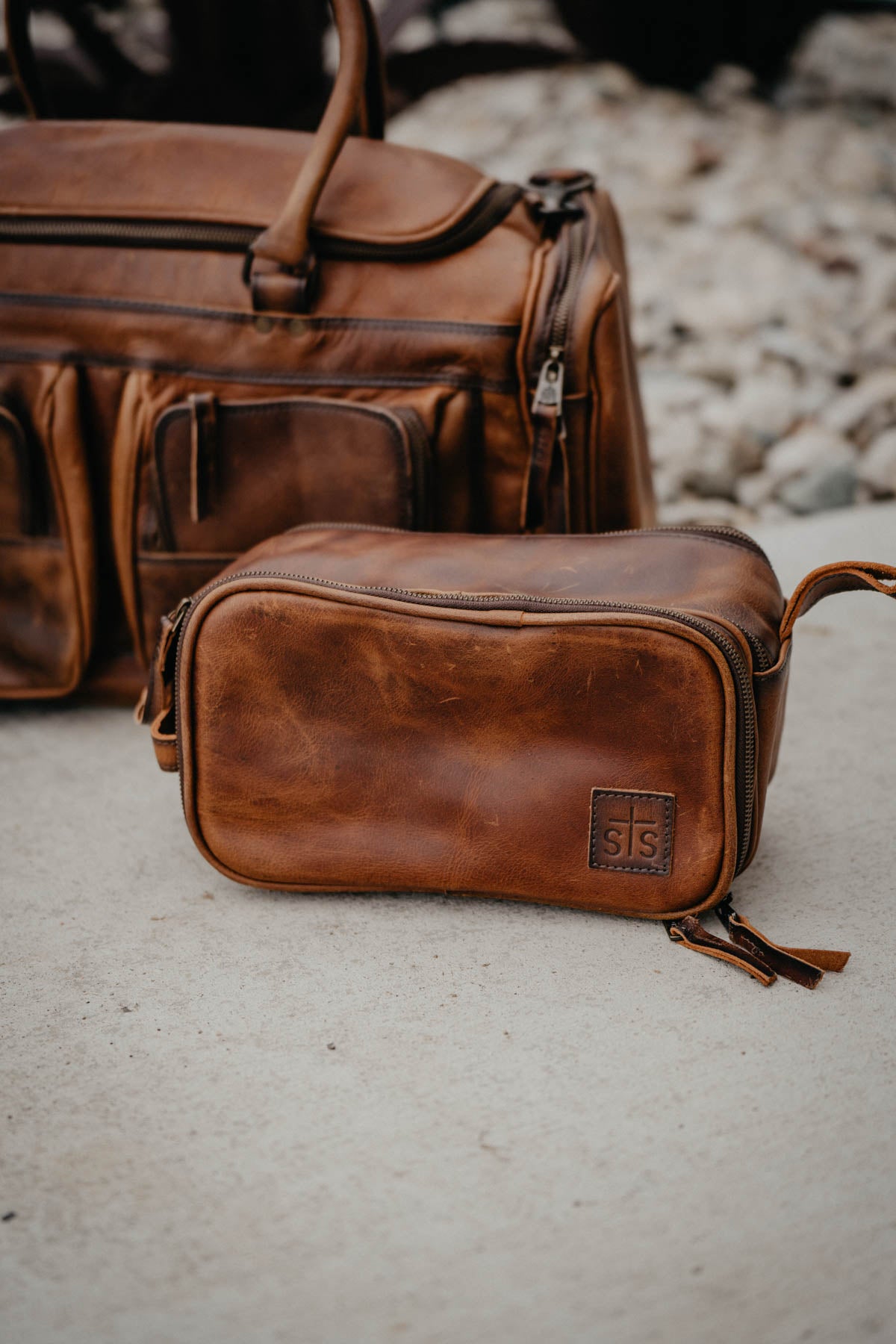 'Tuscan' Leather Shave Kit by STS Ranchwear