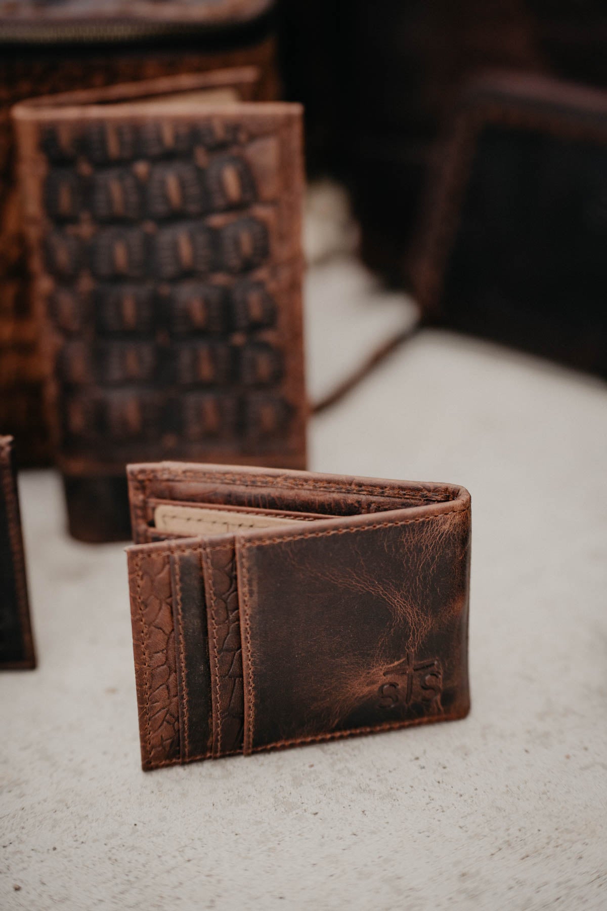 Leather Croc Men's Money Clip Wallet by STS Ranchwear