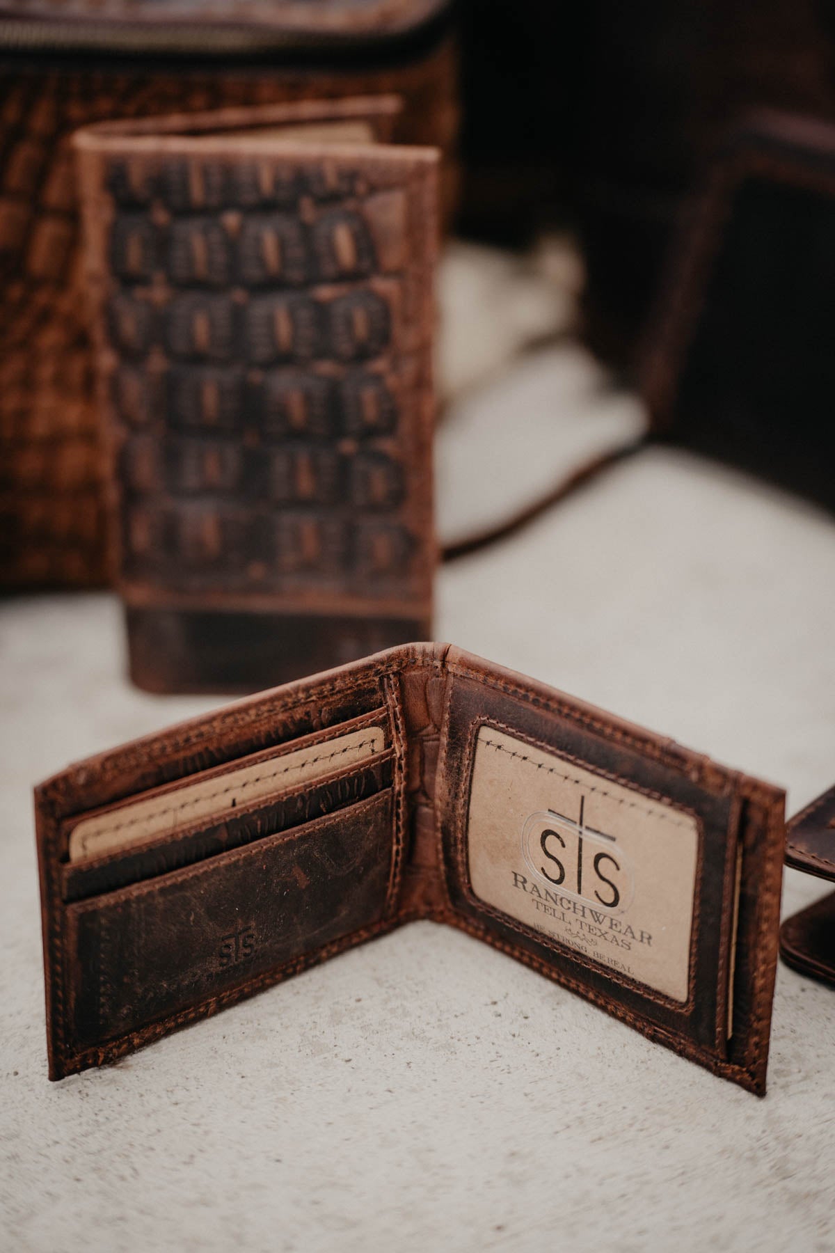 Leather Croc Men's Money Clip Wallet by STS Ranchwear