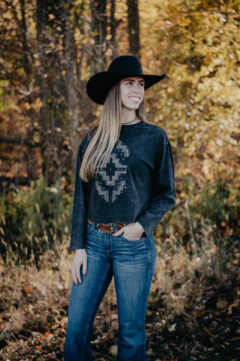 'Hesperia' Mineral Wash Black Long Sleeve Shirt by Ariat (XS-XXL)
