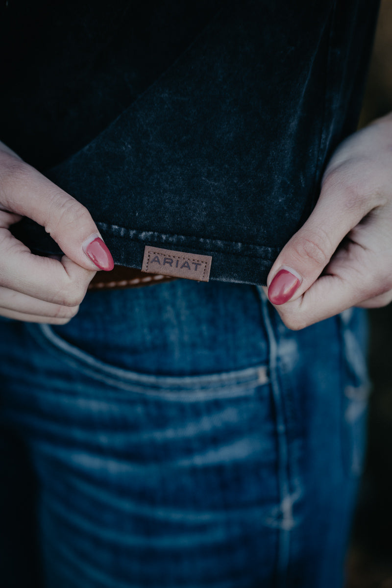 'Hesperia' Mineral Wash Black Long Sleeve Shirt by Ariat (XS-XXL)