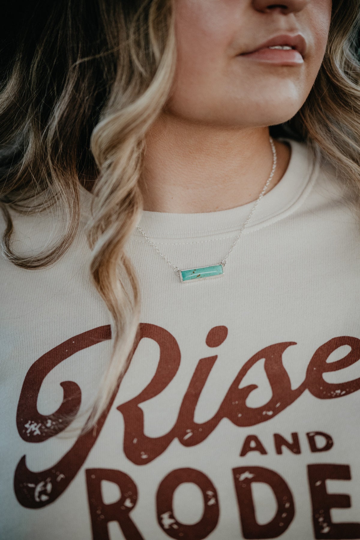 Dainty Turquoise Bar Necklace