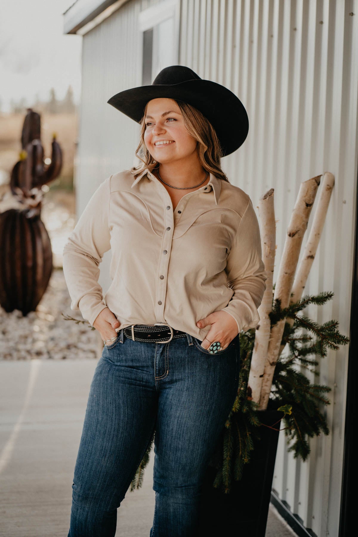 'Rocky Butte' Suede Long Sleeve Pearl Snap (XS - XXL)