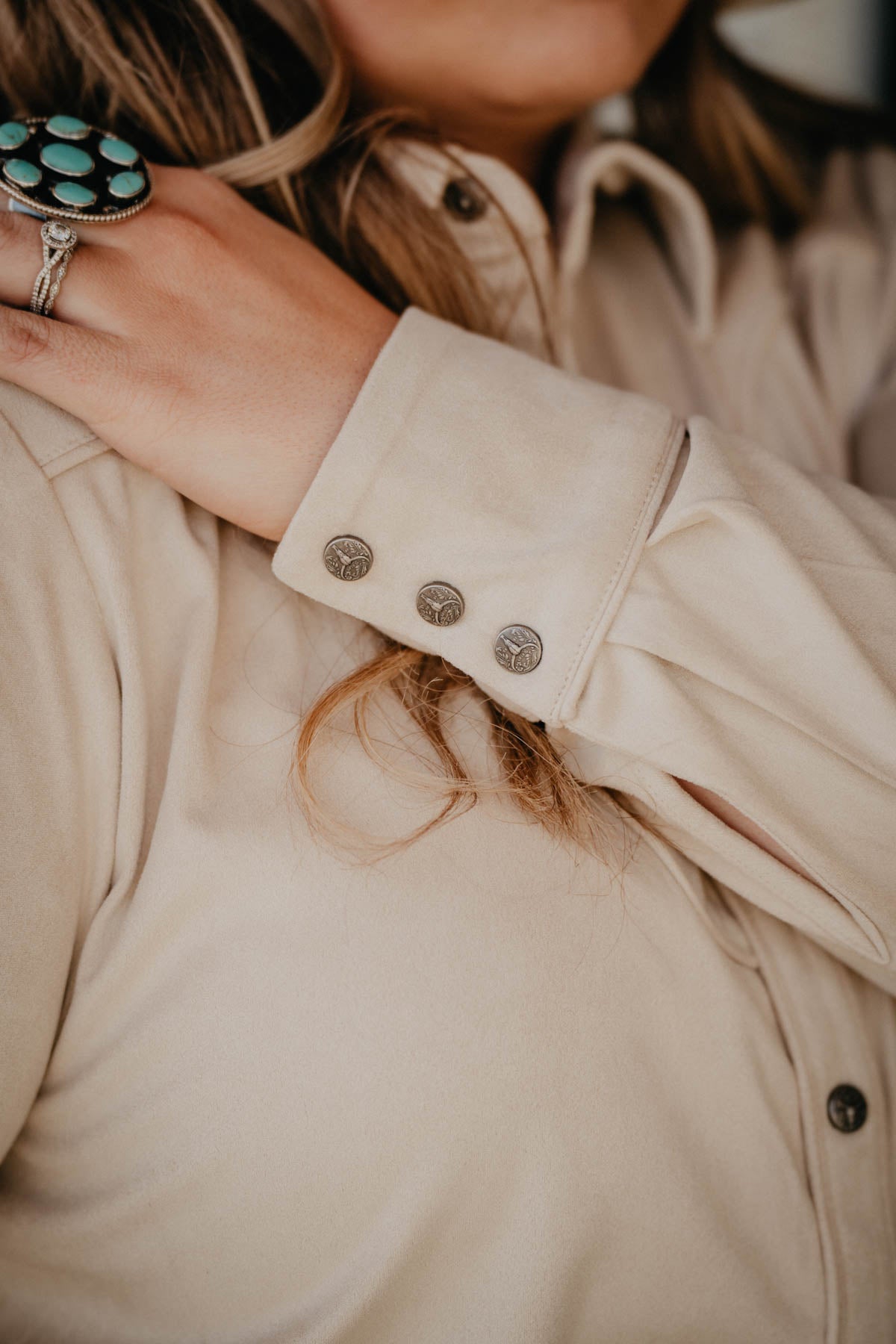 'Rocky Butte' Suede Long Sleeve Pearl Snap (XS - XXL)