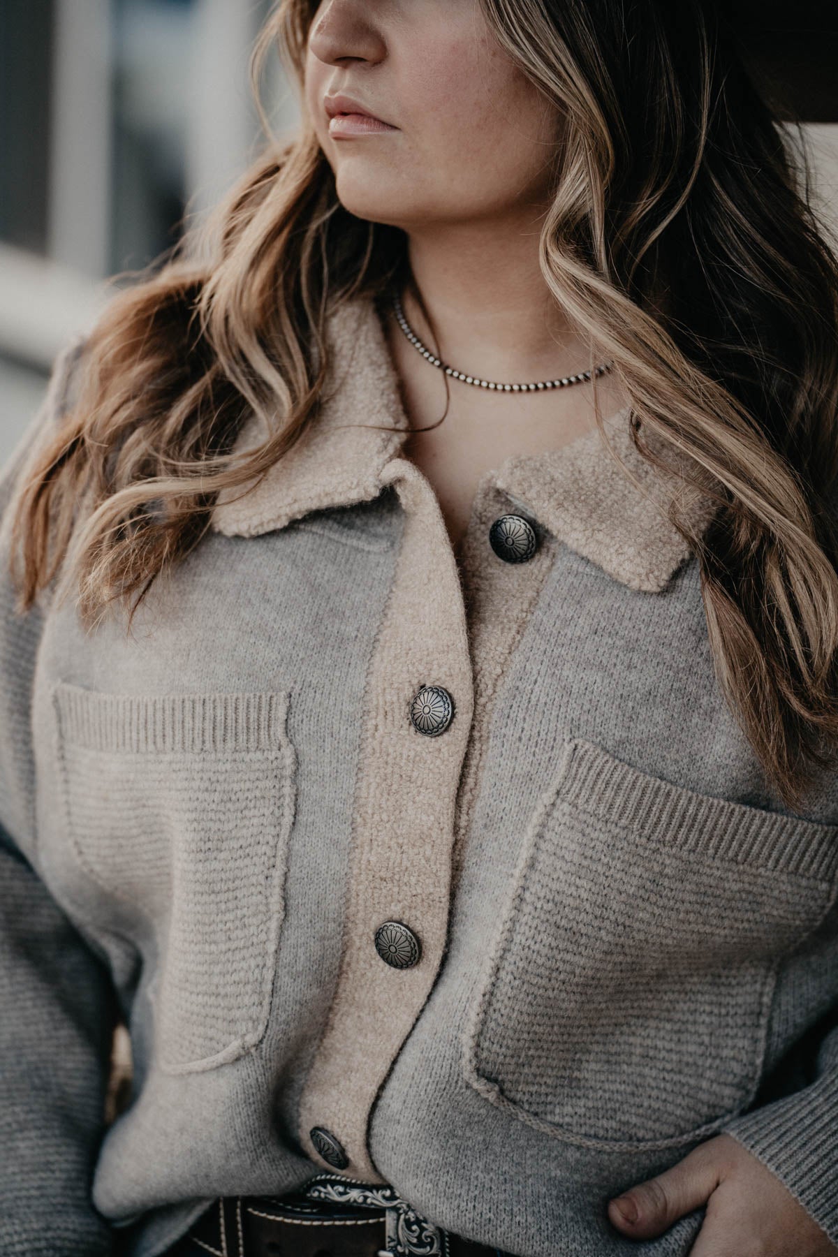 'Camden' Cropped Grey Cardigan Shacket (S - XXL)
