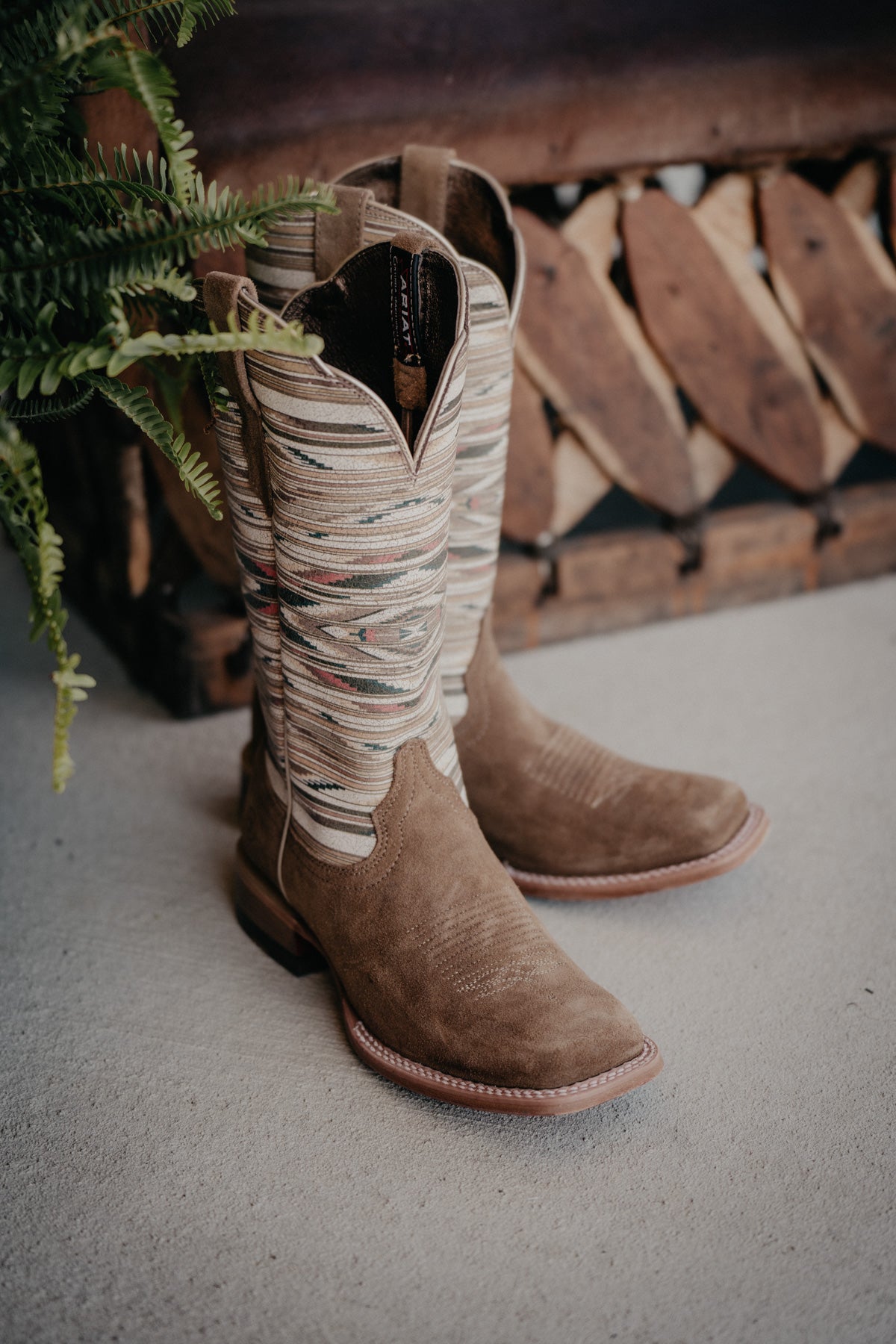 Brown suede 2024 western boots