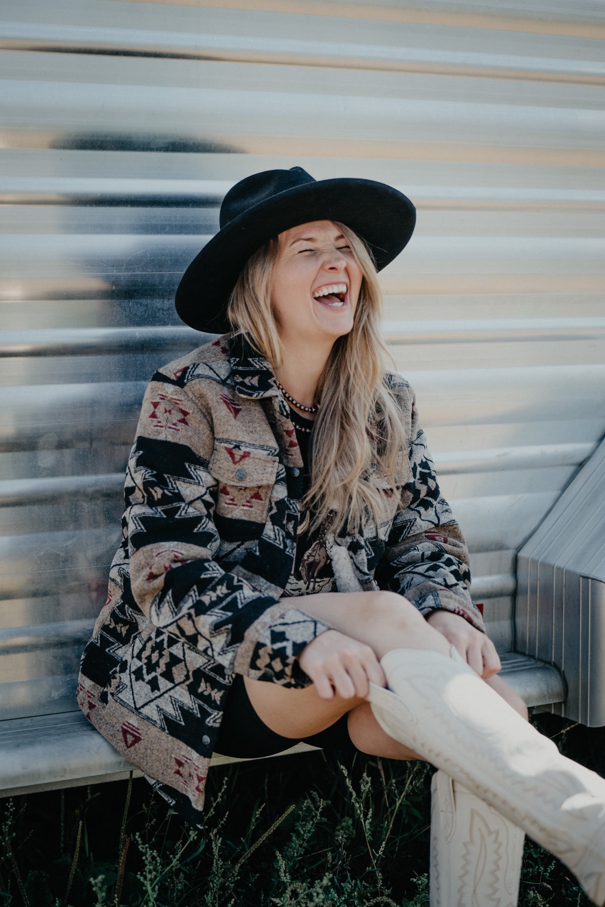 'Skylar' Aztec Berber Lined Jacket by Outback (S - 2XL)