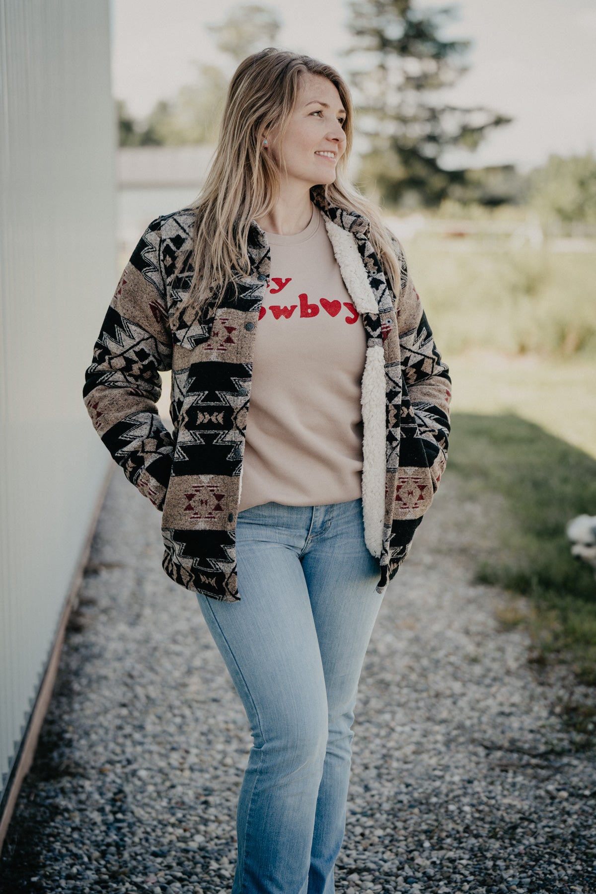 'Skylar' Aztec Berber Lined Jacket by Outback (S - 2XL)