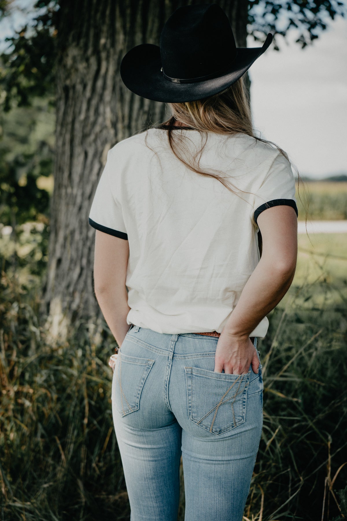 'Hallie' Mid Rise Flare Jean with Raw Hem by Ariat