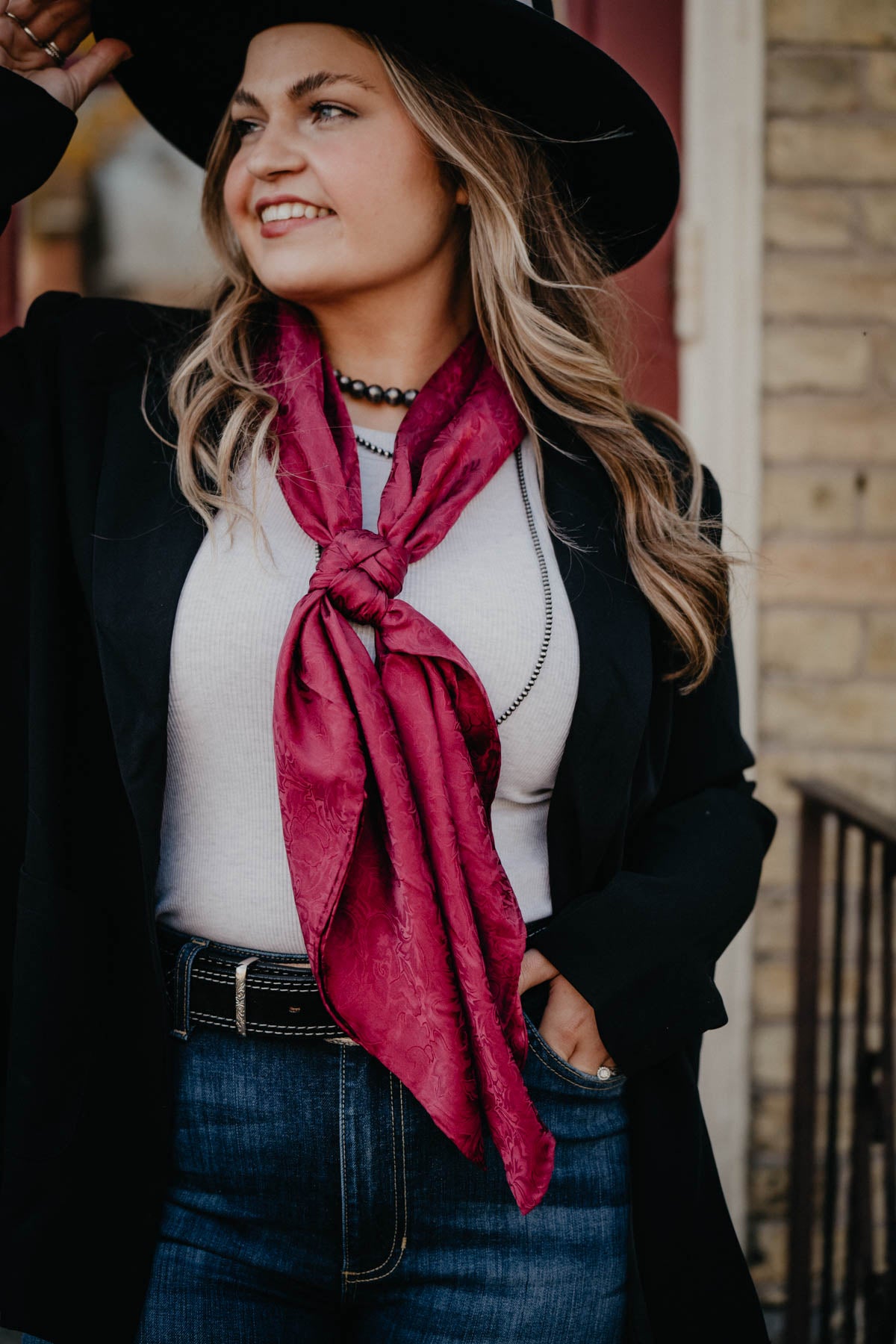 Jacquard 42" X-Large Silk Wild Rag (Multiple Colours)