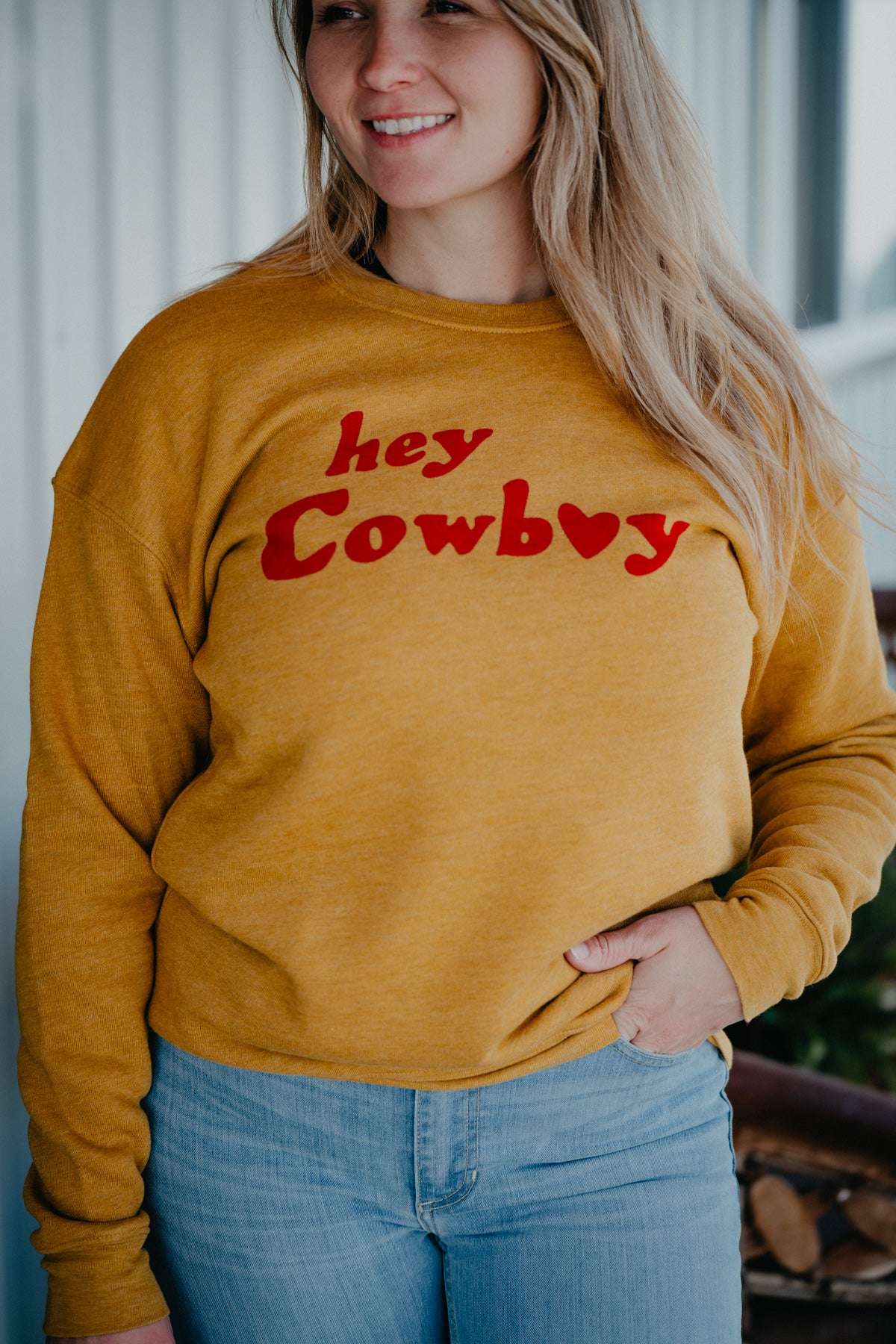 'Hey Cowboy' Graphic Sweatshirt (2 Colours; S-XL)