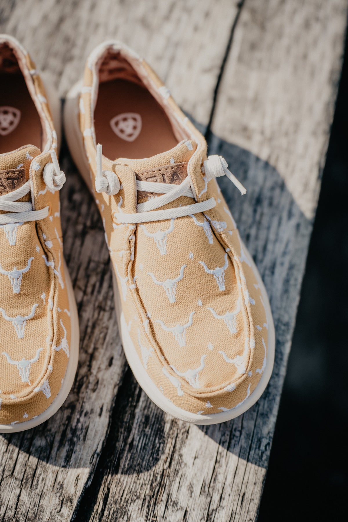 Mustard Yellow 'Doodle' Women's Ariat Casual Hilo Shoes (6-10)