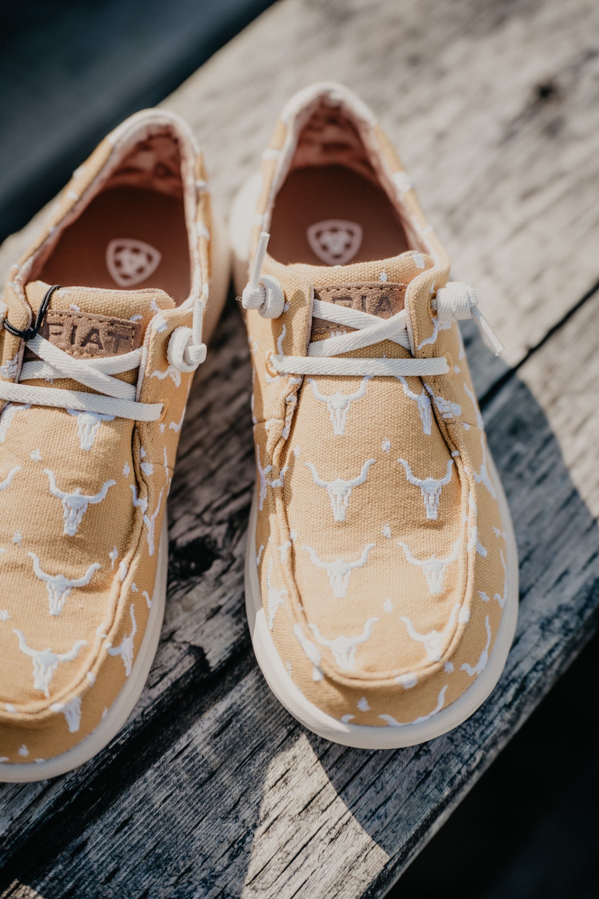 Mustard Yellow 'Doodle' Women's Ariat Casual Hilo Shoes (6-10)