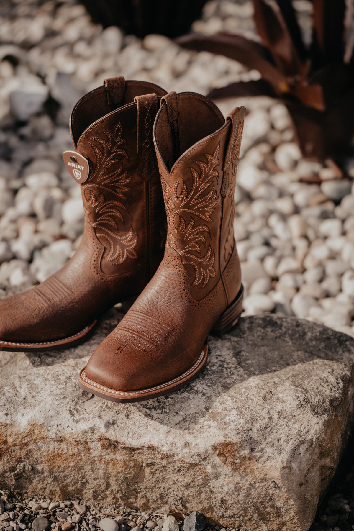 'Oakwood' Men's Ariat Brown Cowboy Boots (Size 8-13, D & EE Widths)