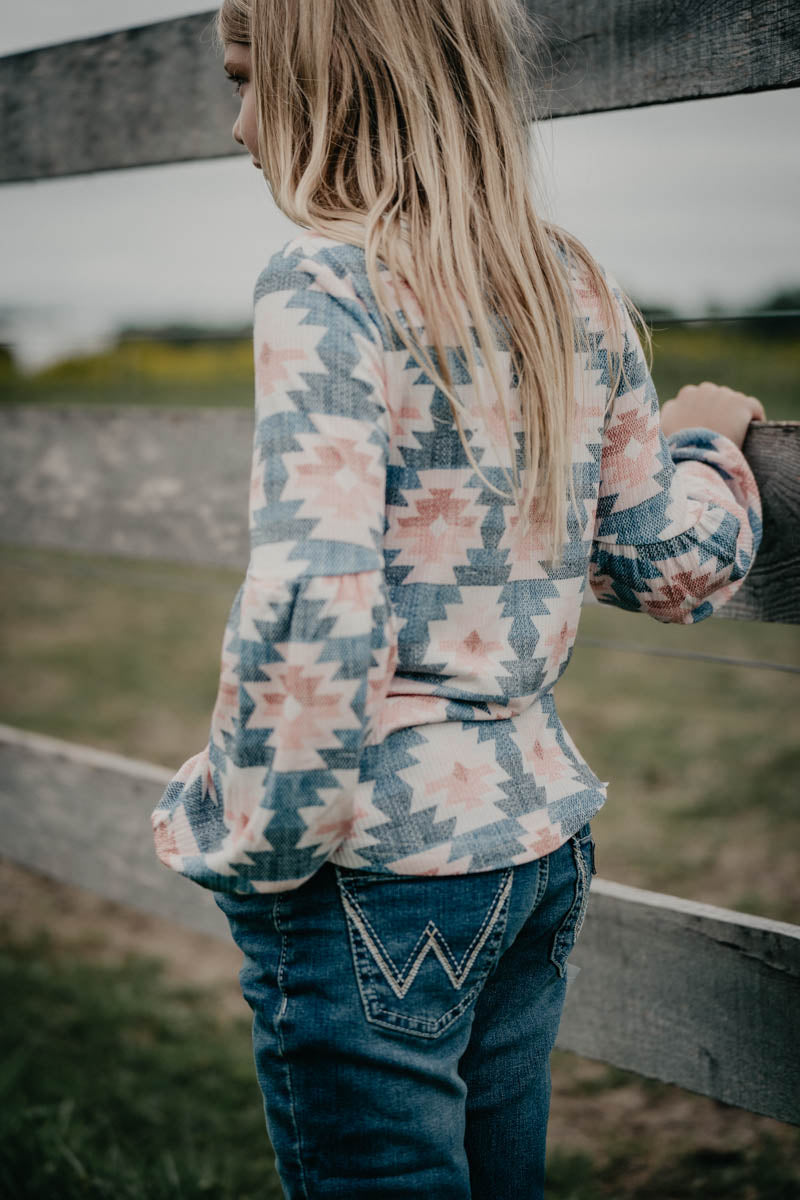 Girls Aztec Print Long Sleeve Shirt by Cruel Denim (4-5T to 12)