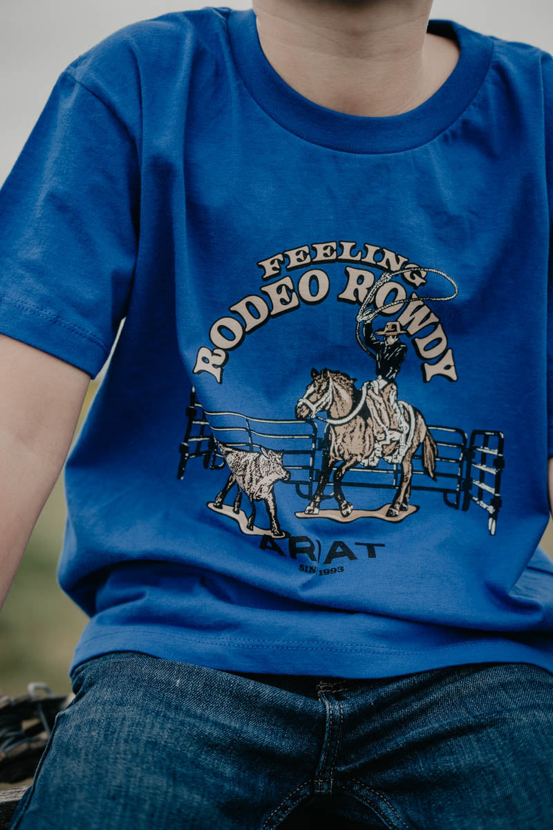 Boy's Blue Ariat Rodeo Rowdy T-shirt