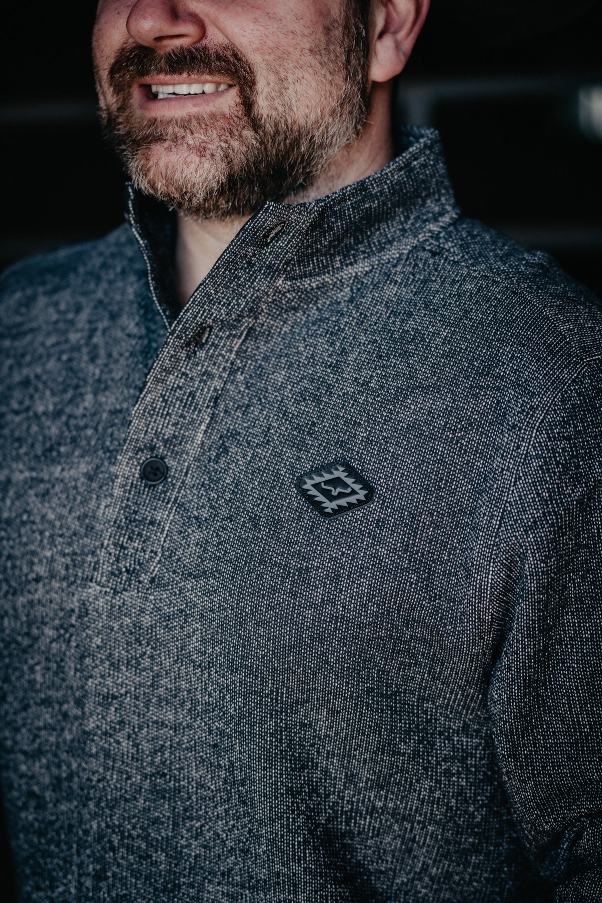 'Kingswell' Men's Black Kimes Ranch Quarter Button (S - XXL)