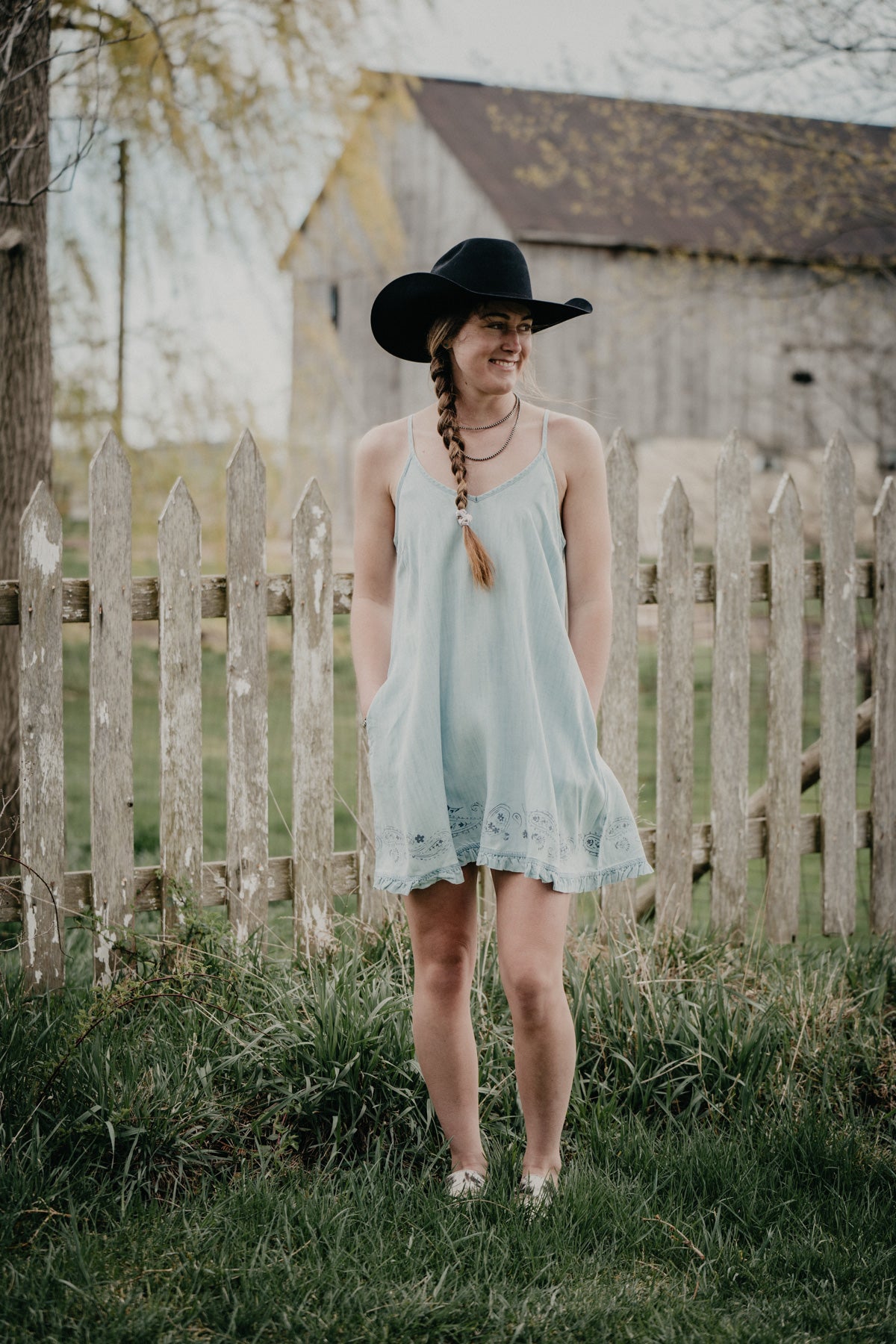 'Lorelei' Powder Blue Chambray Dress by Ariat (XS - XXL)