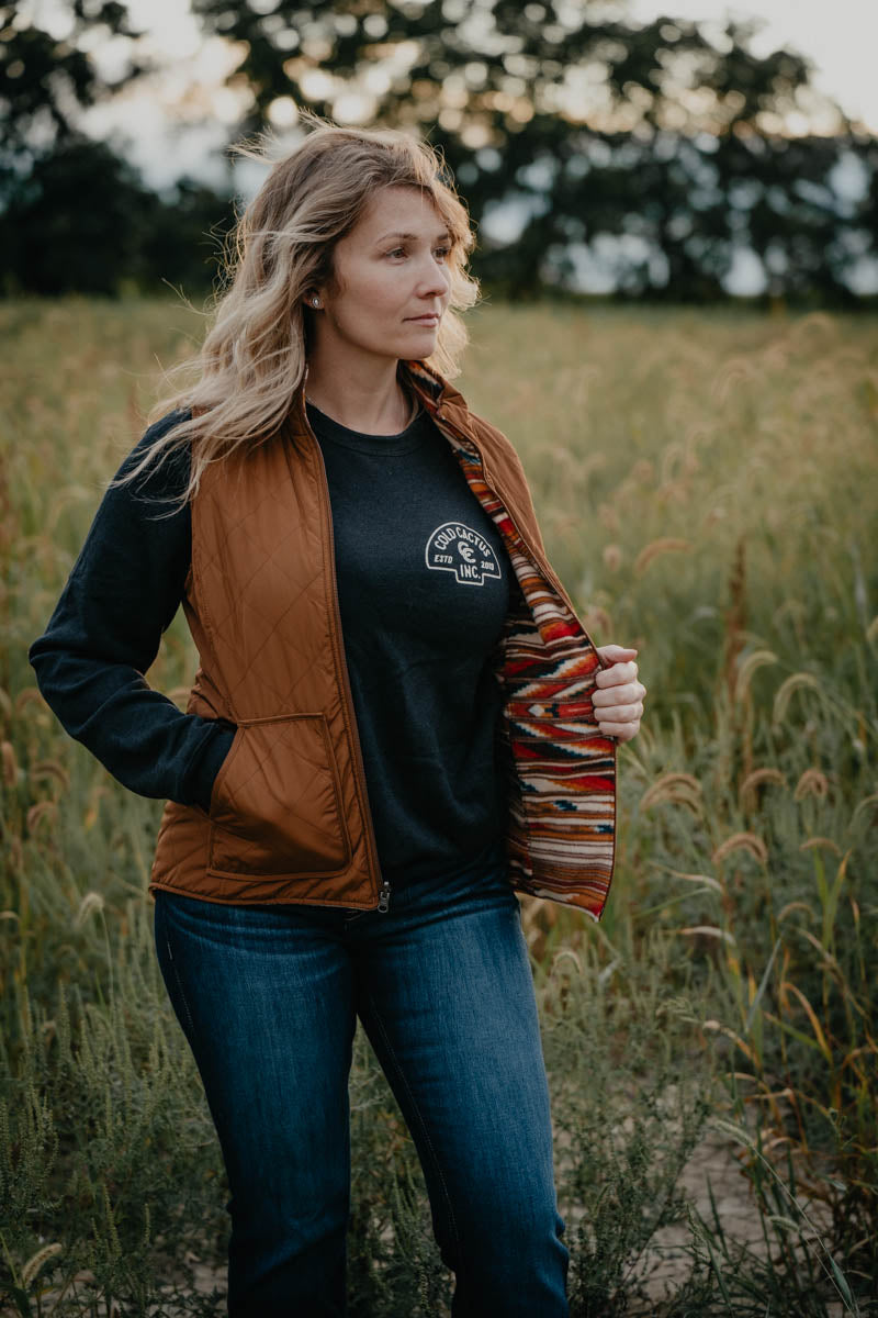 'Laramie' Women's Ariat X Chimayo Reversible Chestnut Vest (XS-XXL)
