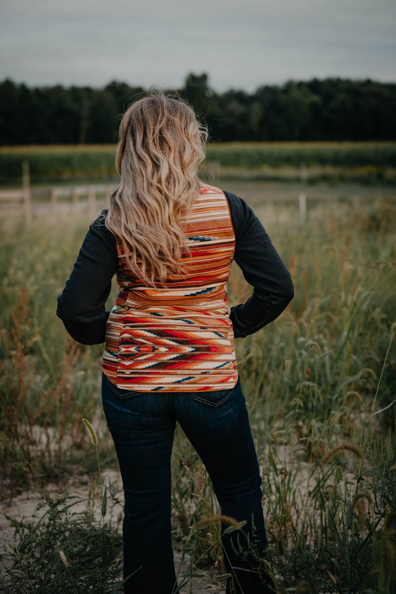 'Laramie' Women's Ariat X Chimayo Reversible Chestnut Vest (XS-XXL)