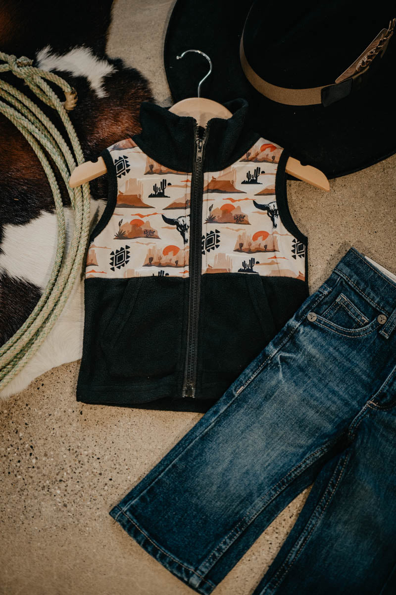 Kid's Black ' Desert' Fleece Vest (6-12M to 7T)