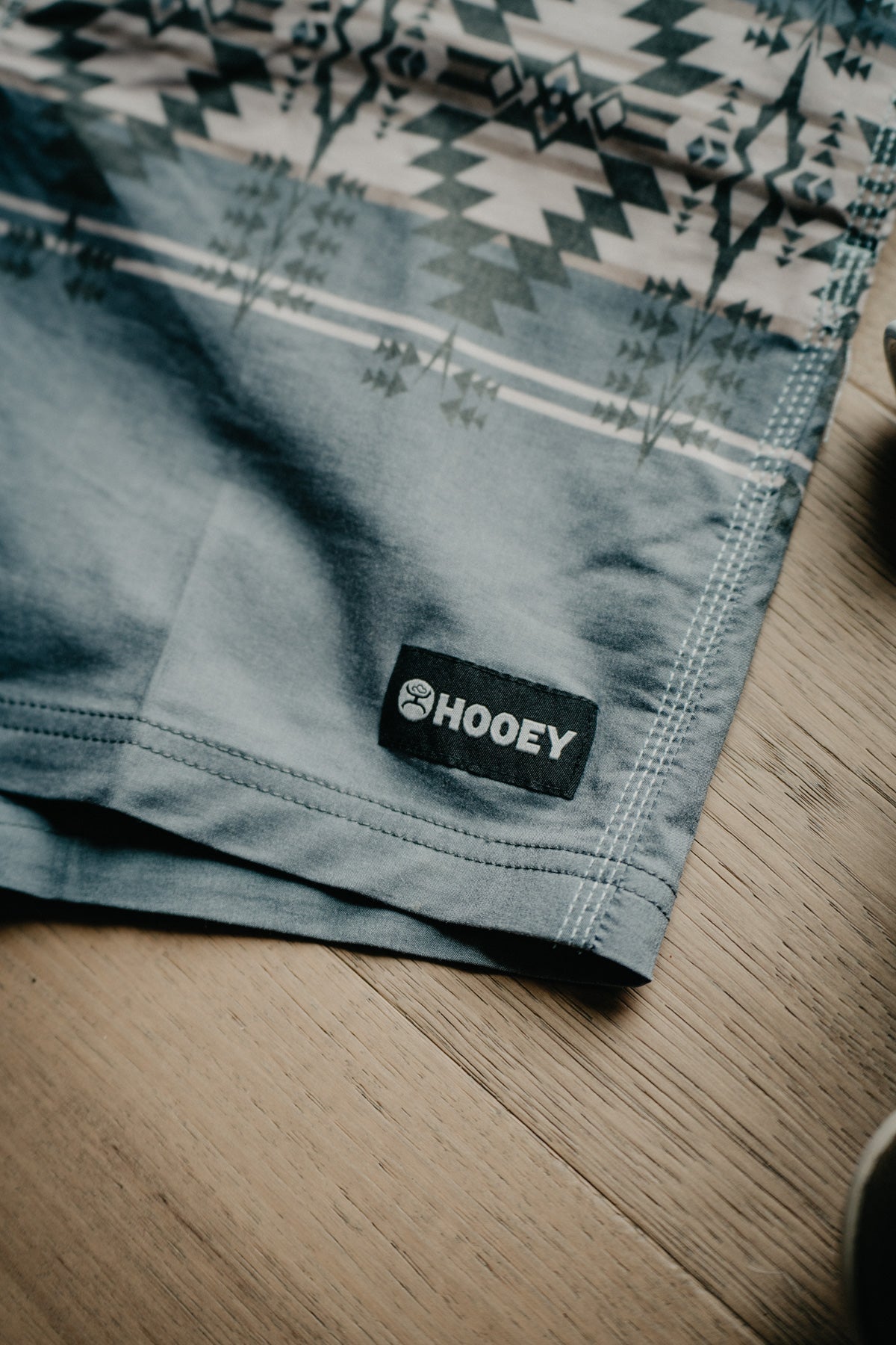 'Big Wake' Hooey Men's Blue Aztec/Stripe Board Shorts (S - XXL)