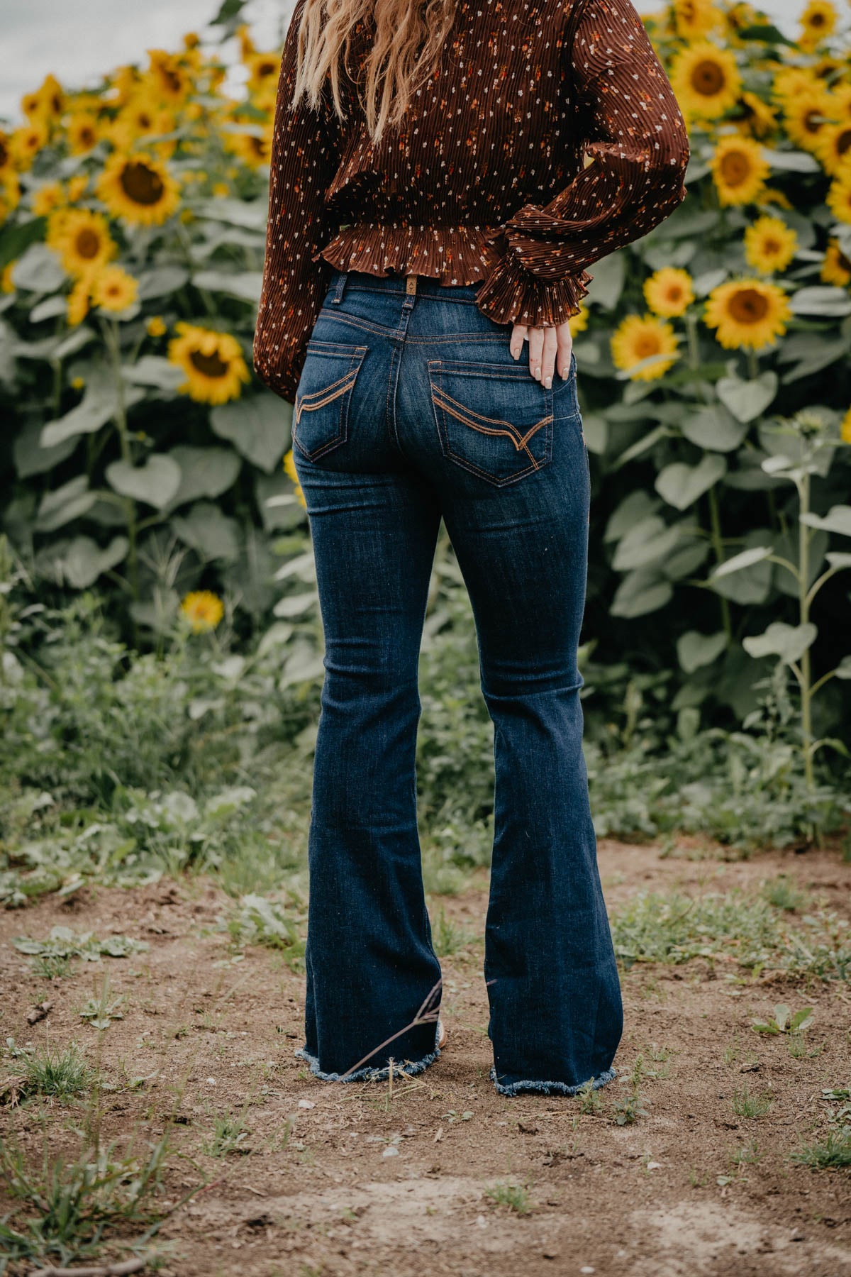 'Yrises' Perfect Rise Raw Hem Flare Jean by Ariat