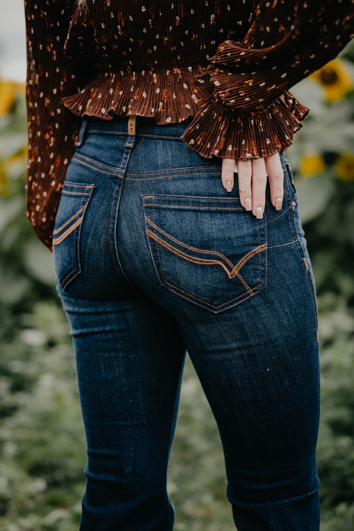 'Yrises' Perfect Rise Raw Hem Flare Jean by Ariat