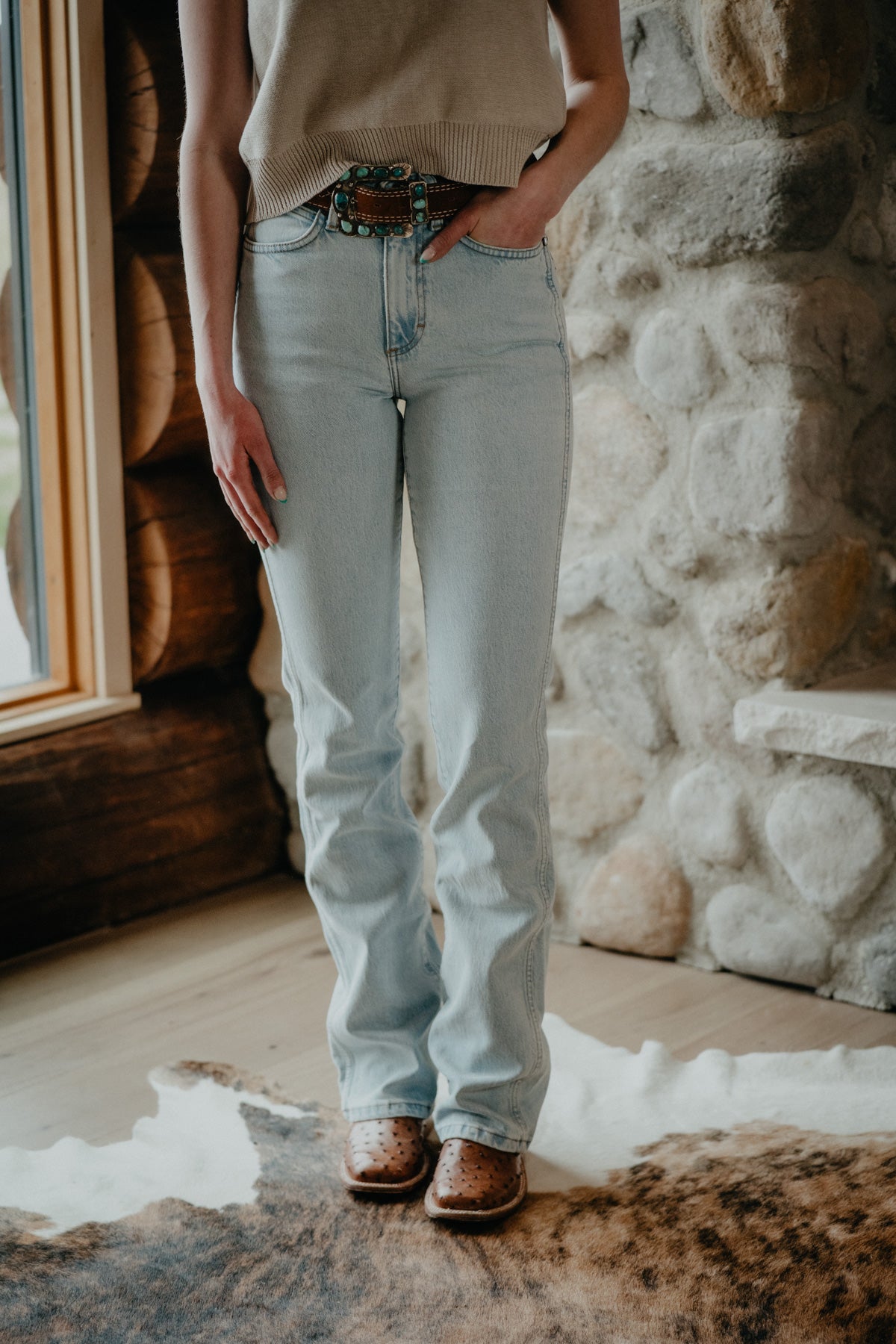'Selena' Wrangler Bailey Light Wash Slim Bootcut (24-33)