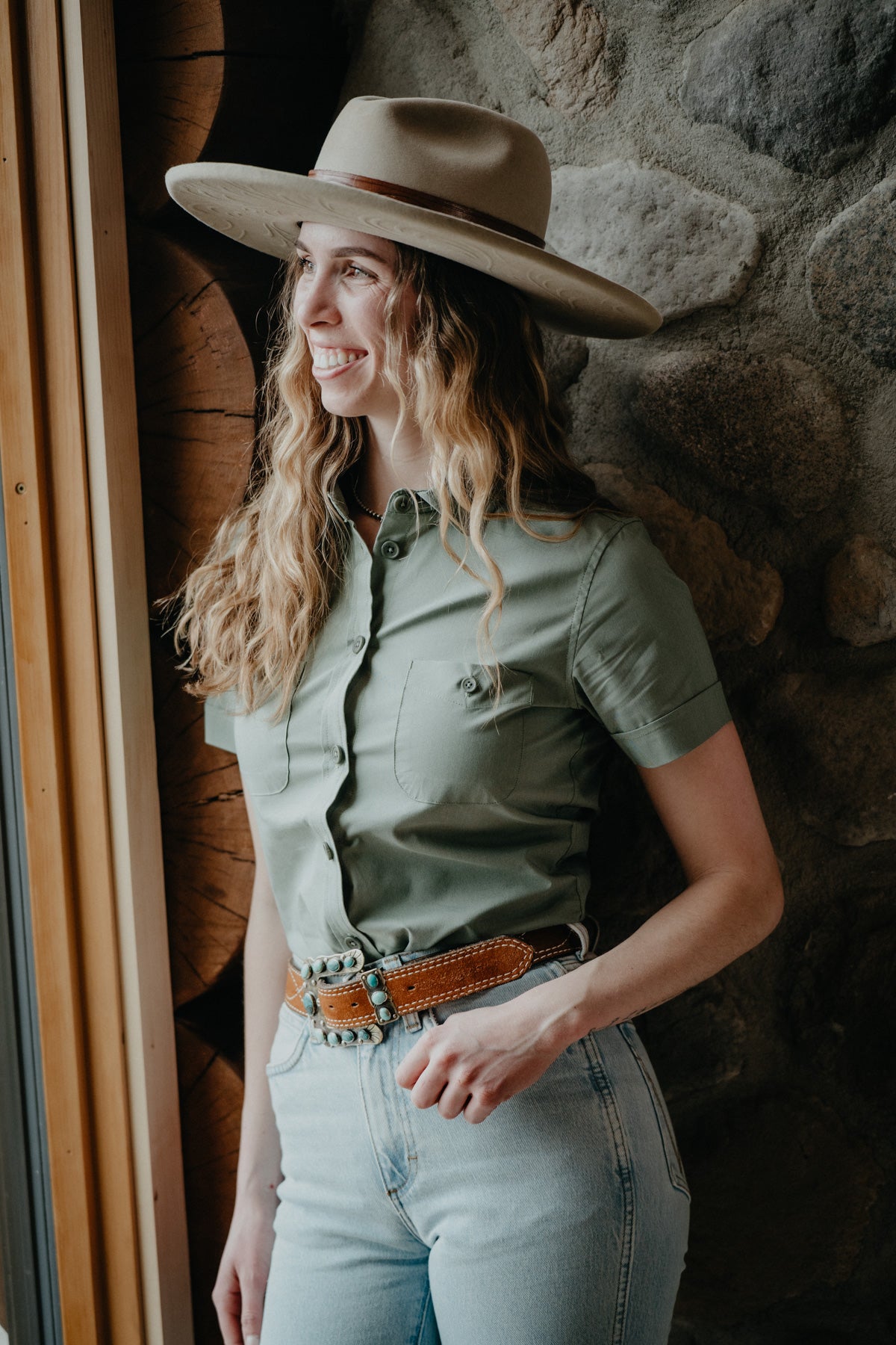 ‘Linville Short Sleeve’ Women’s Button-Up by Kimes (S-XL)