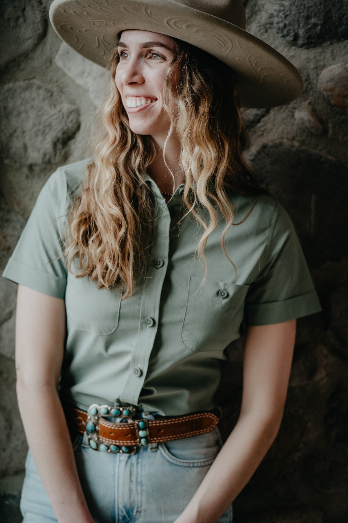 ‘Linville Short Sleeve’ Women’s Button-Up by Kimes (S-XL)