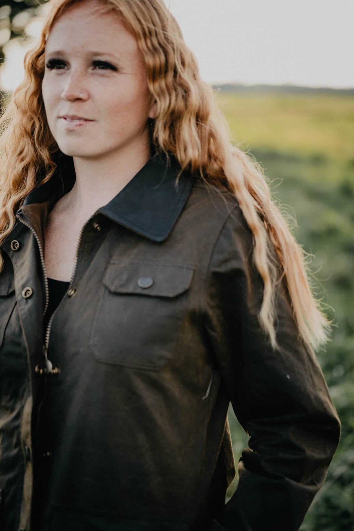 'Snake Root' Women's Oilskin Jacket by Outback (S - 2XL)
