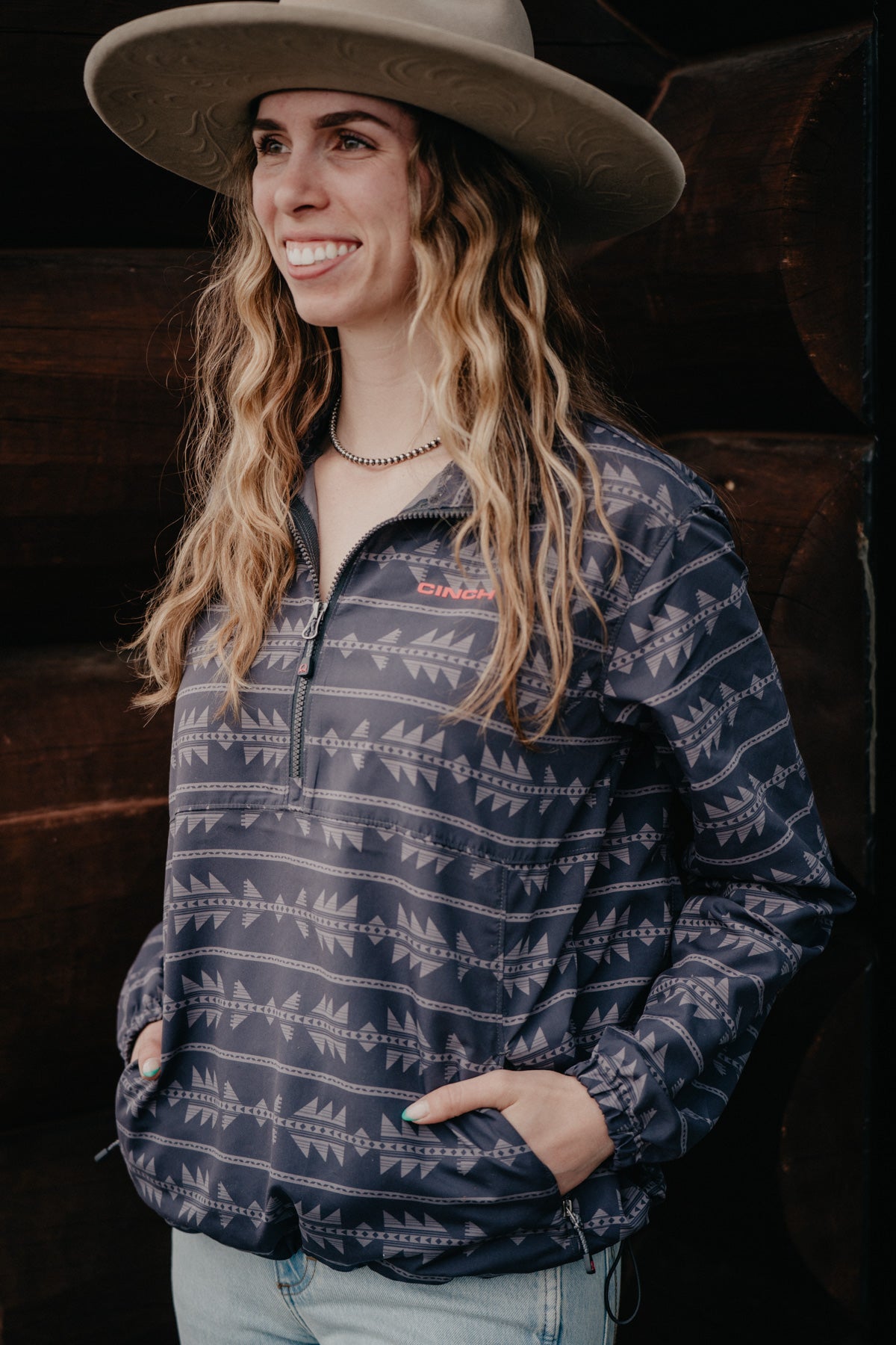 ‘Wiona’ CINCH Women’s 1/2 Zip Pullover Windbreaker (L & XL Only)