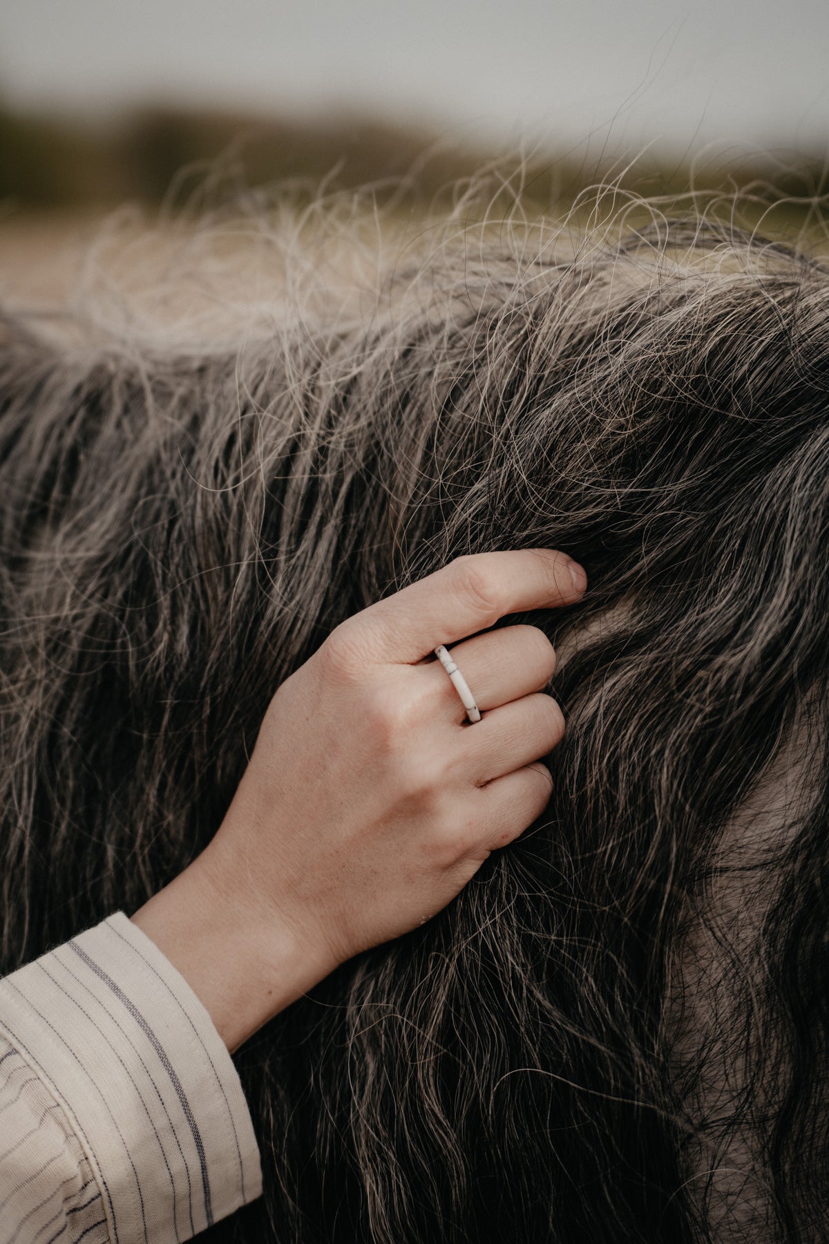 White Buffalo Sized Stacker Rings