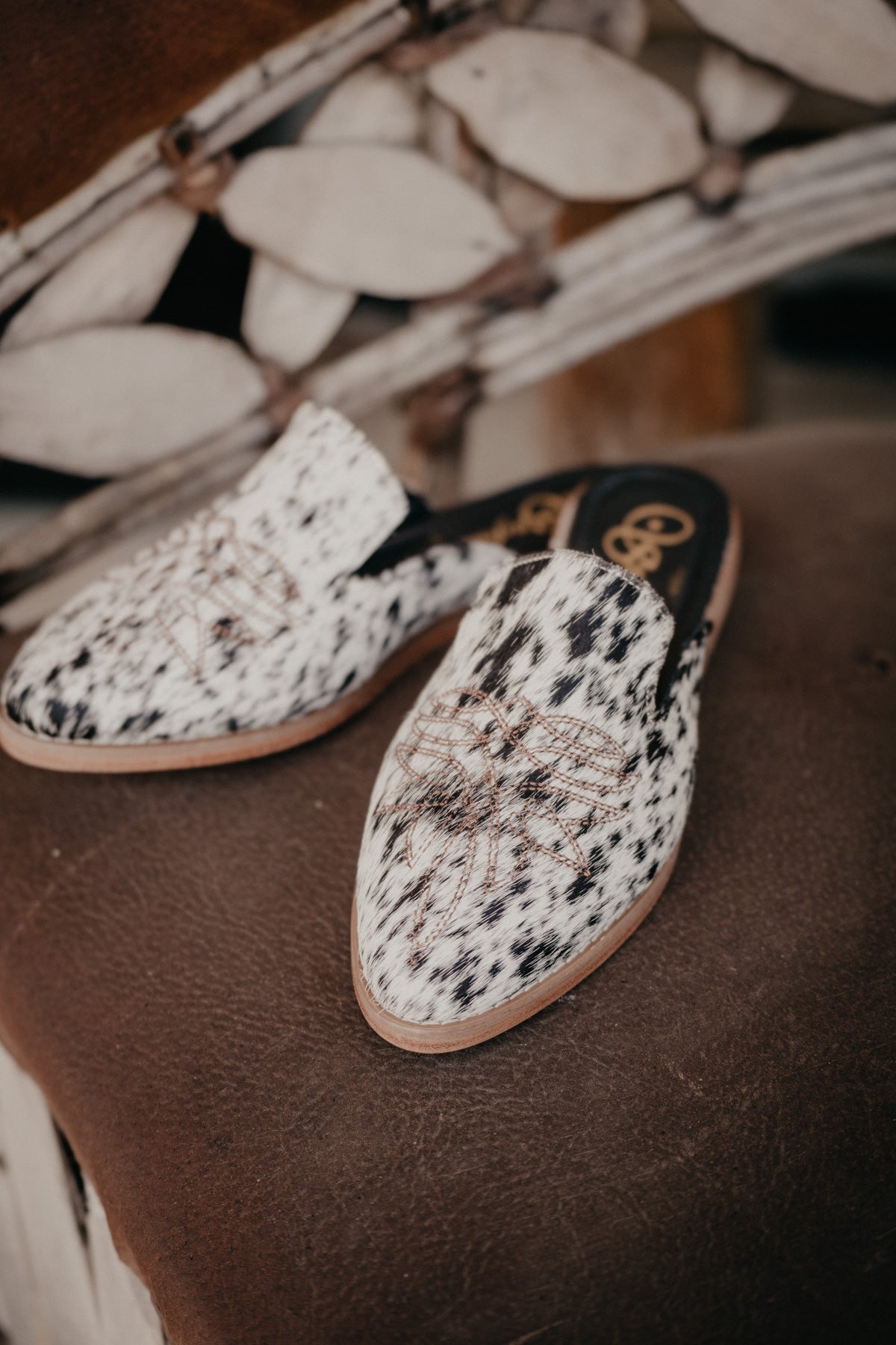 'Abby' Cowhide Mule Shoe by Stiefeld - Size 10