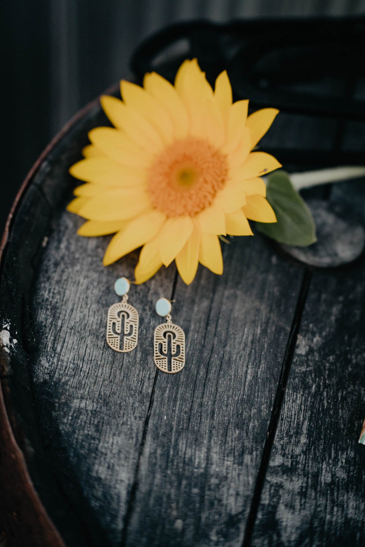 Turquoise Cactus Earrings