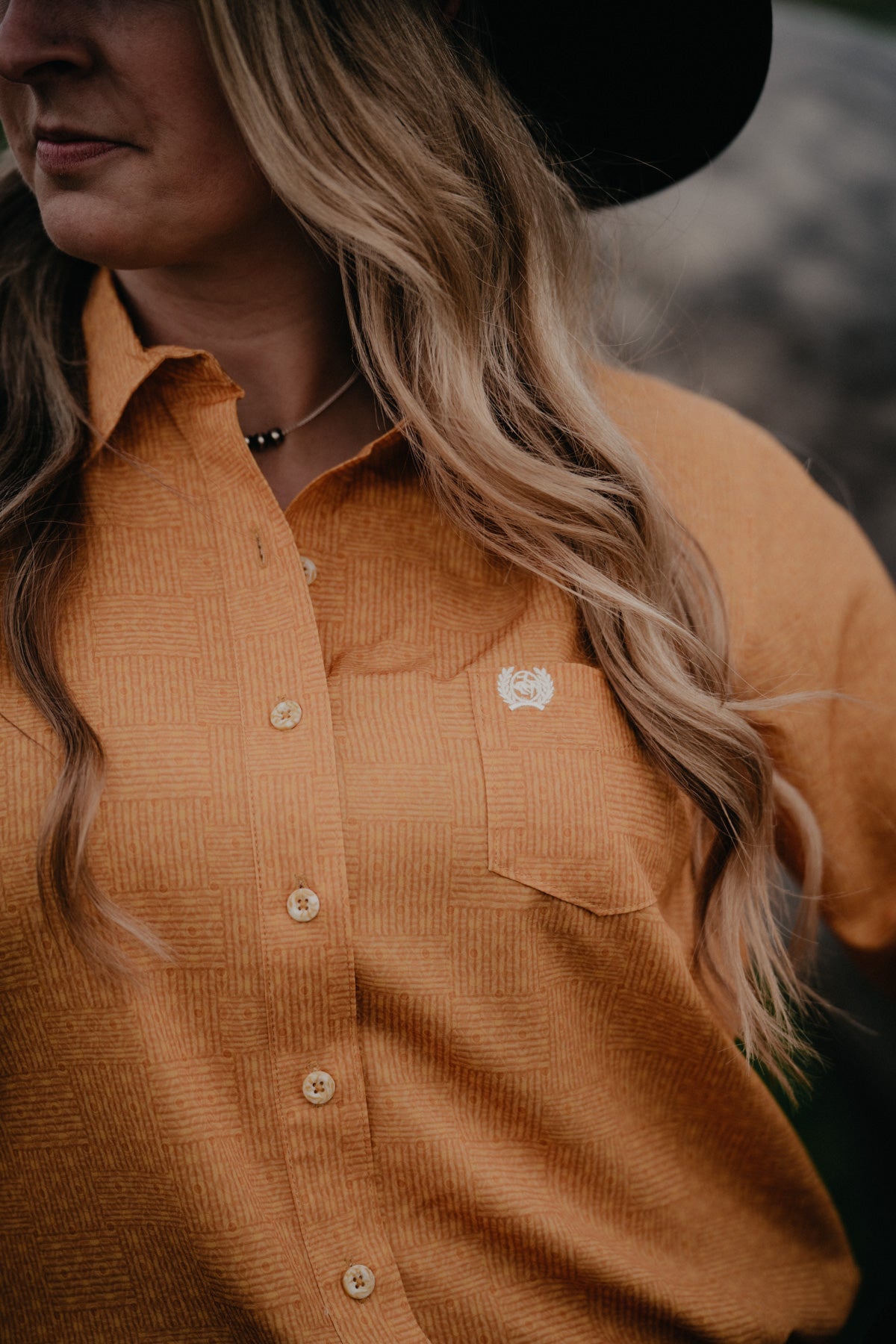 'Gold Butte' Women's CINCH Arenaflex Gold Western Button Up (1 XS & L Only)