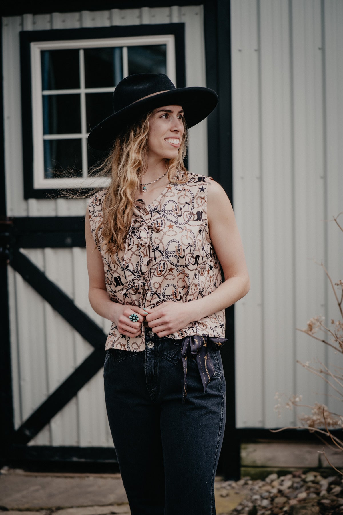 'Vanna' Rustic Links Tie Vest (S/M & L/XL)