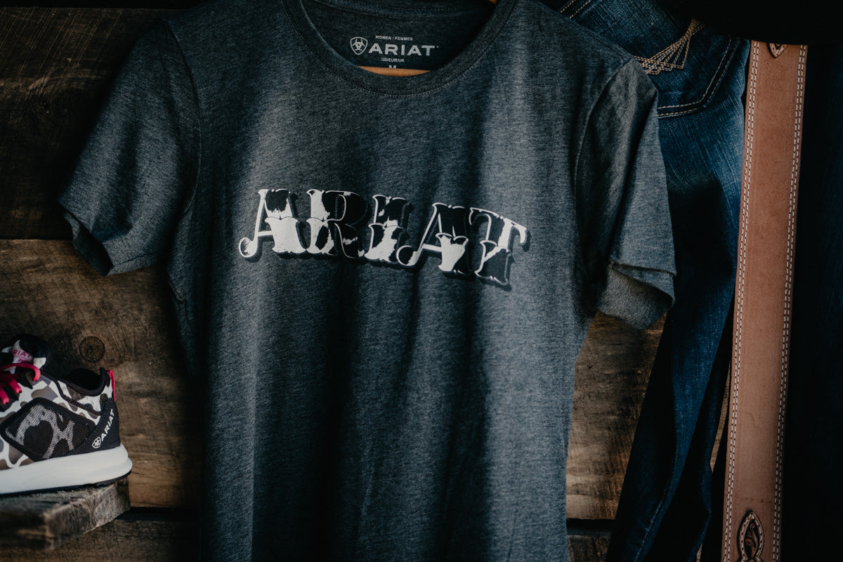 Ariat Women's Cowprint Logo Graphic T (XS - XXL)