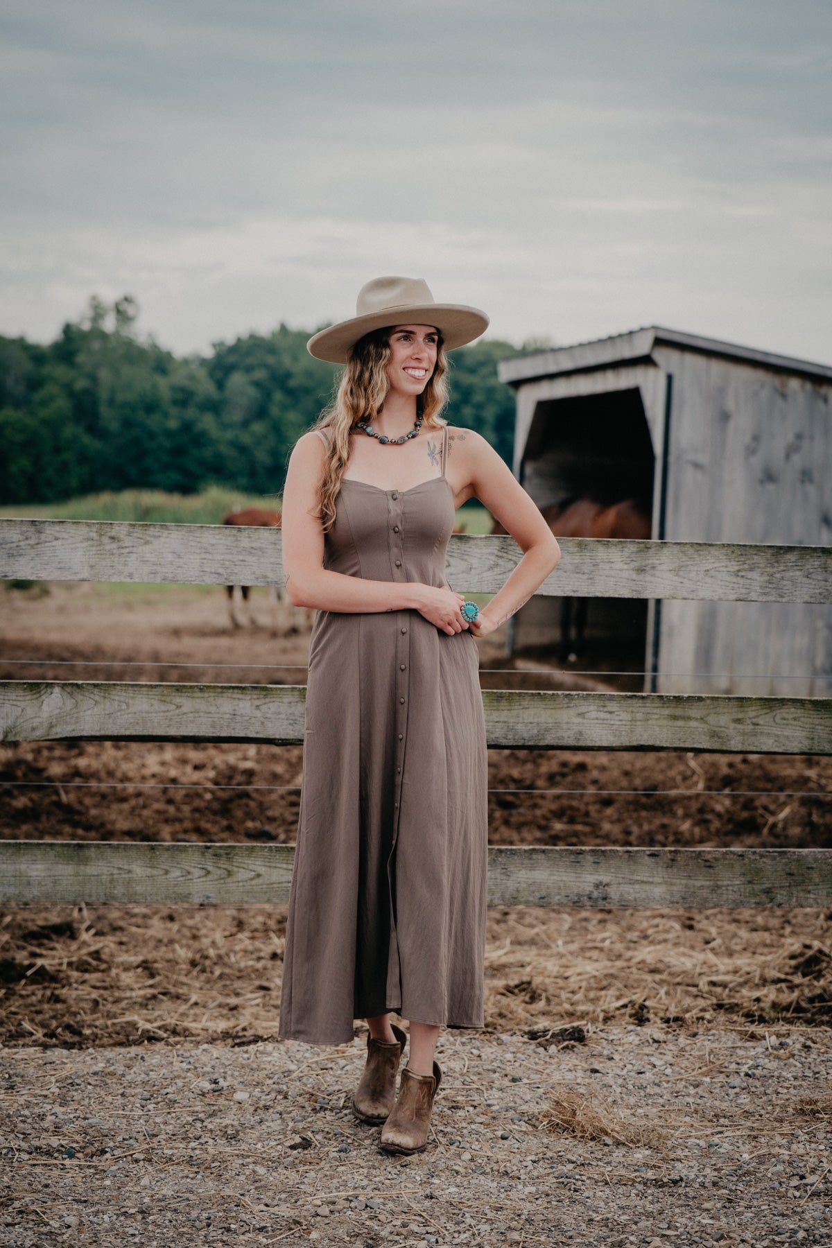 'Angel Eyes' Midi Tiki Dress (S & L Only)