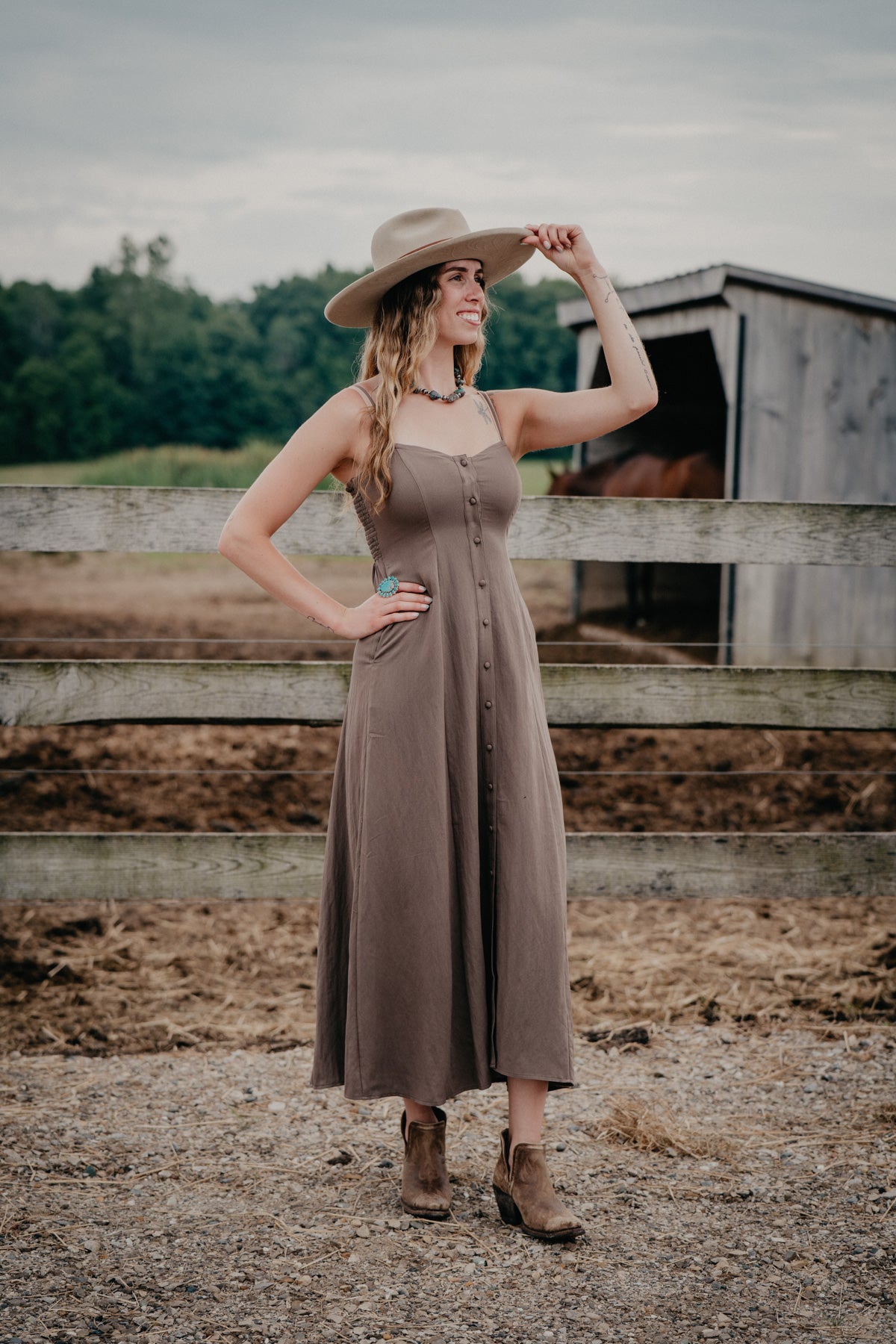 'Angel Eyes' Midi Tiki Dress (S & L Only)
