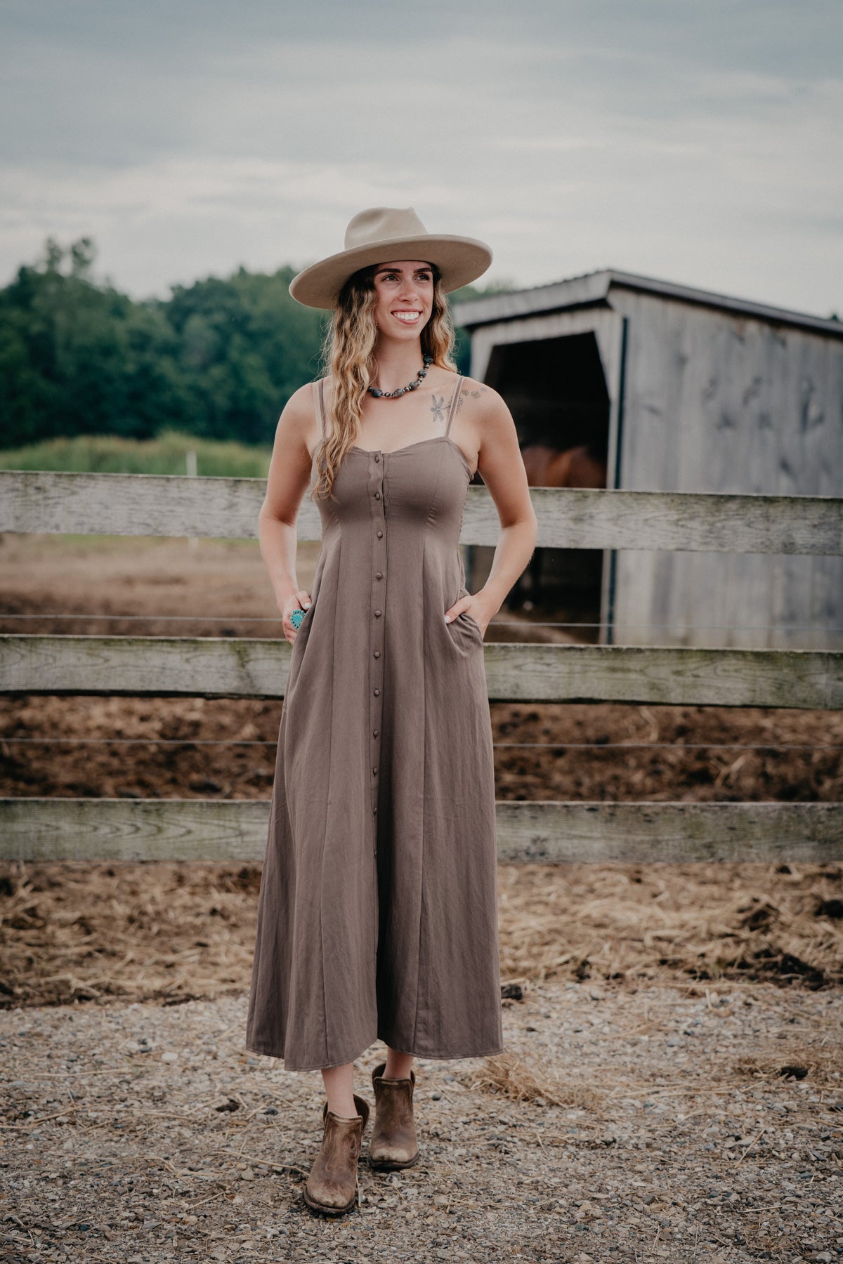 'Angel Eyes' Midi Tiki Dress (S & L Only)